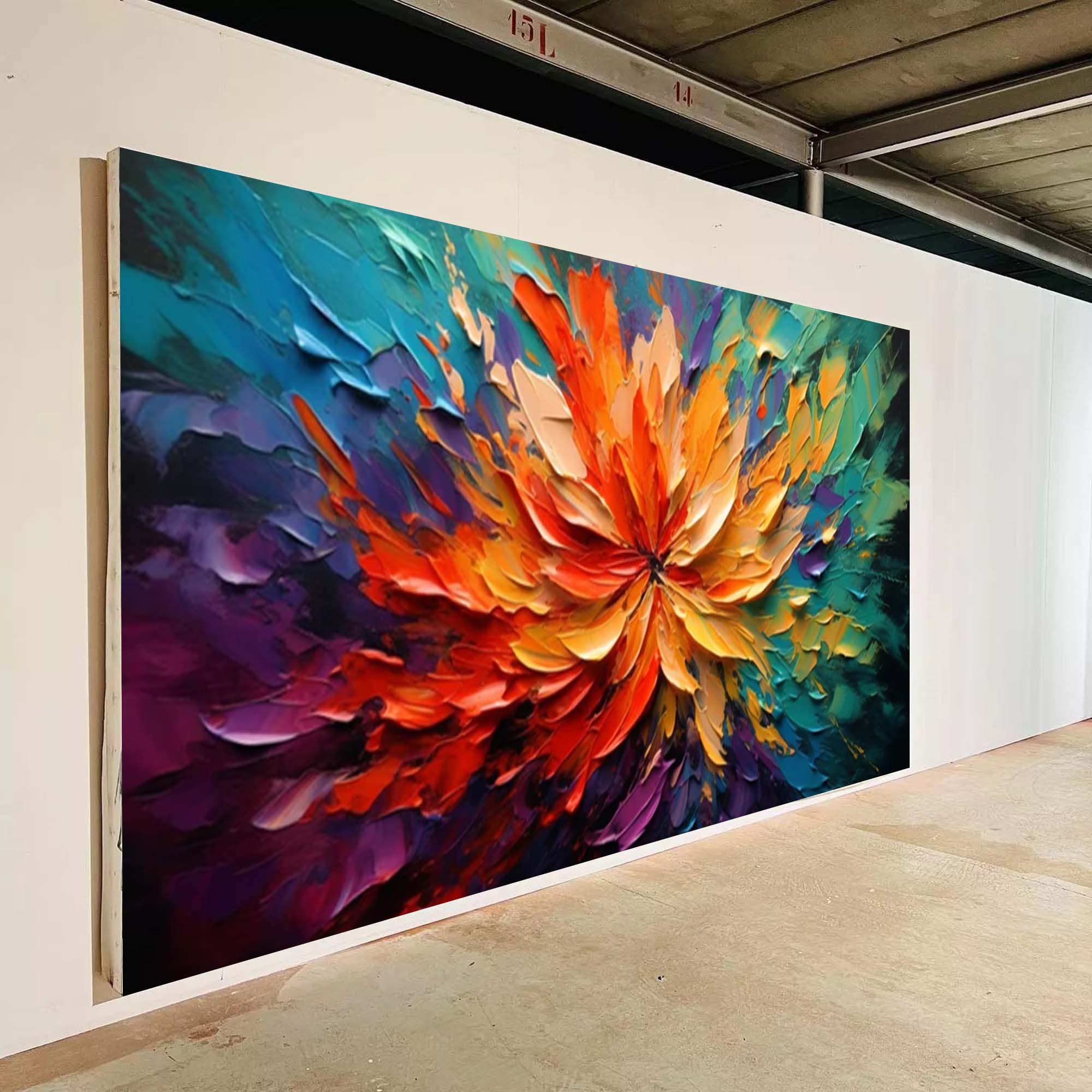 Wall Art Impasto Vibrant Floral Bloom