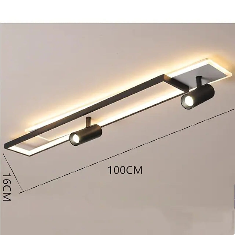 Arisha Modern Rectangular Adjustable Ceiling Spot Light, Black - Neutralighting