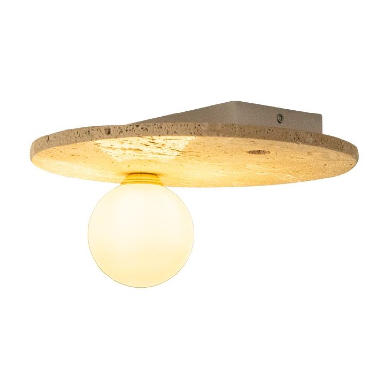 Arisha Modern Globe Metal Glass Flush Mount Ceiling Light Living Room - Neutralighting