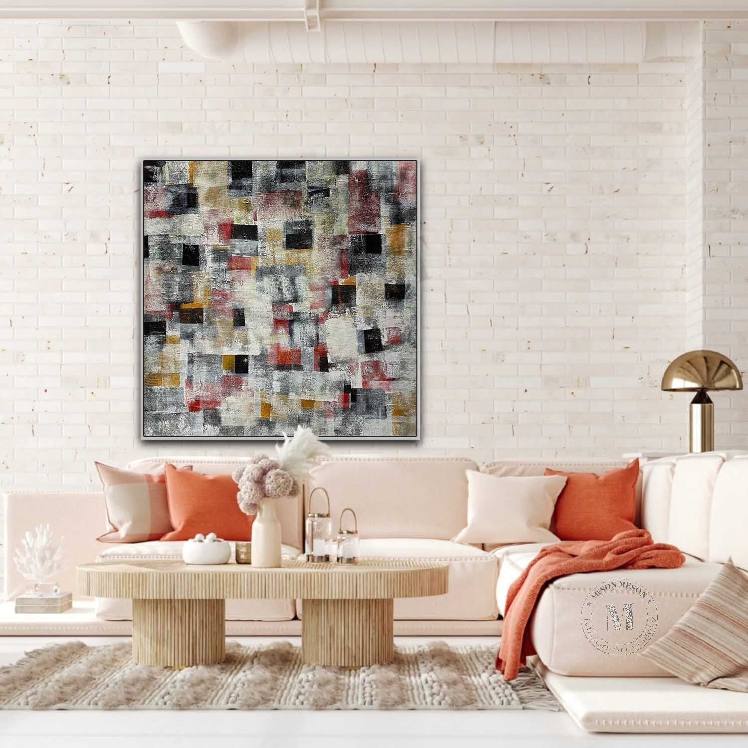 Wall art Abstract Geometric Block Color