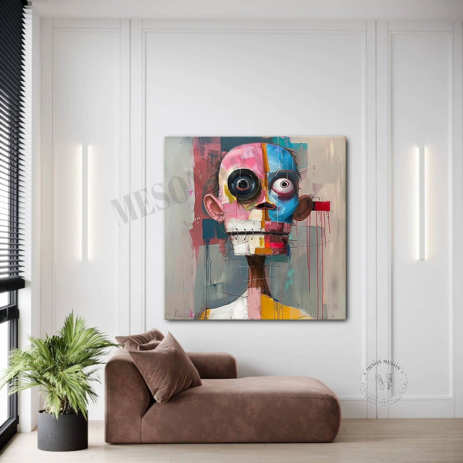 Wall Art Square Expressionist Portrait