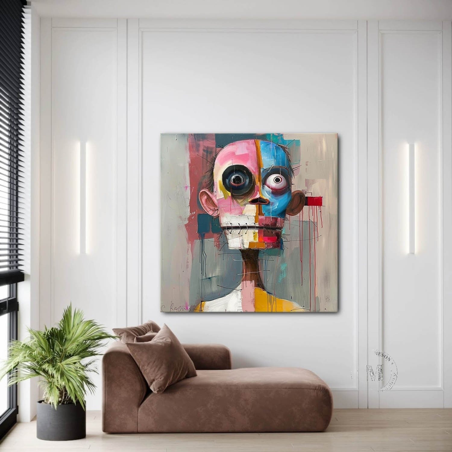 Wall Art Square Expressionist Portrait