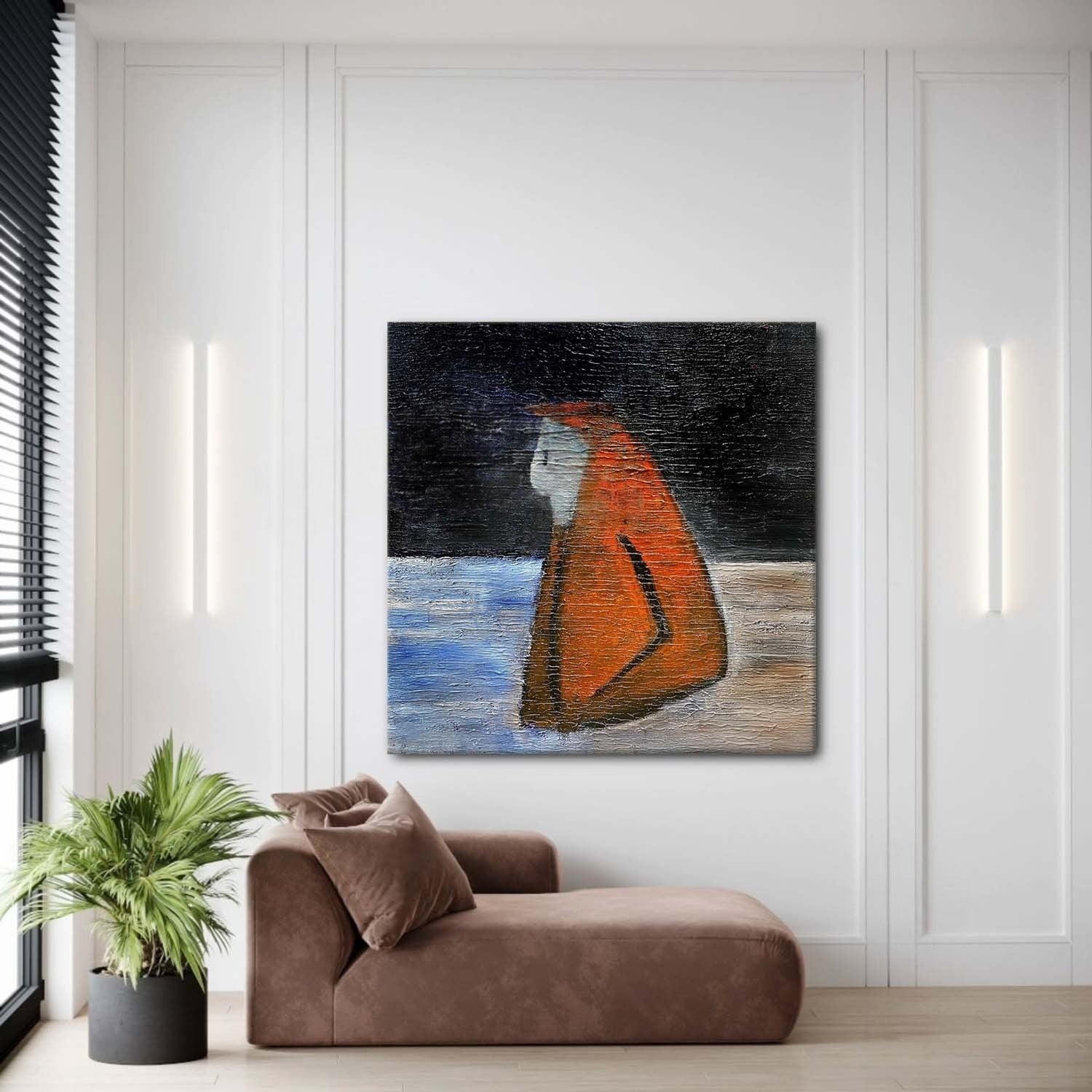 Wall Art Square Minimalist Figure