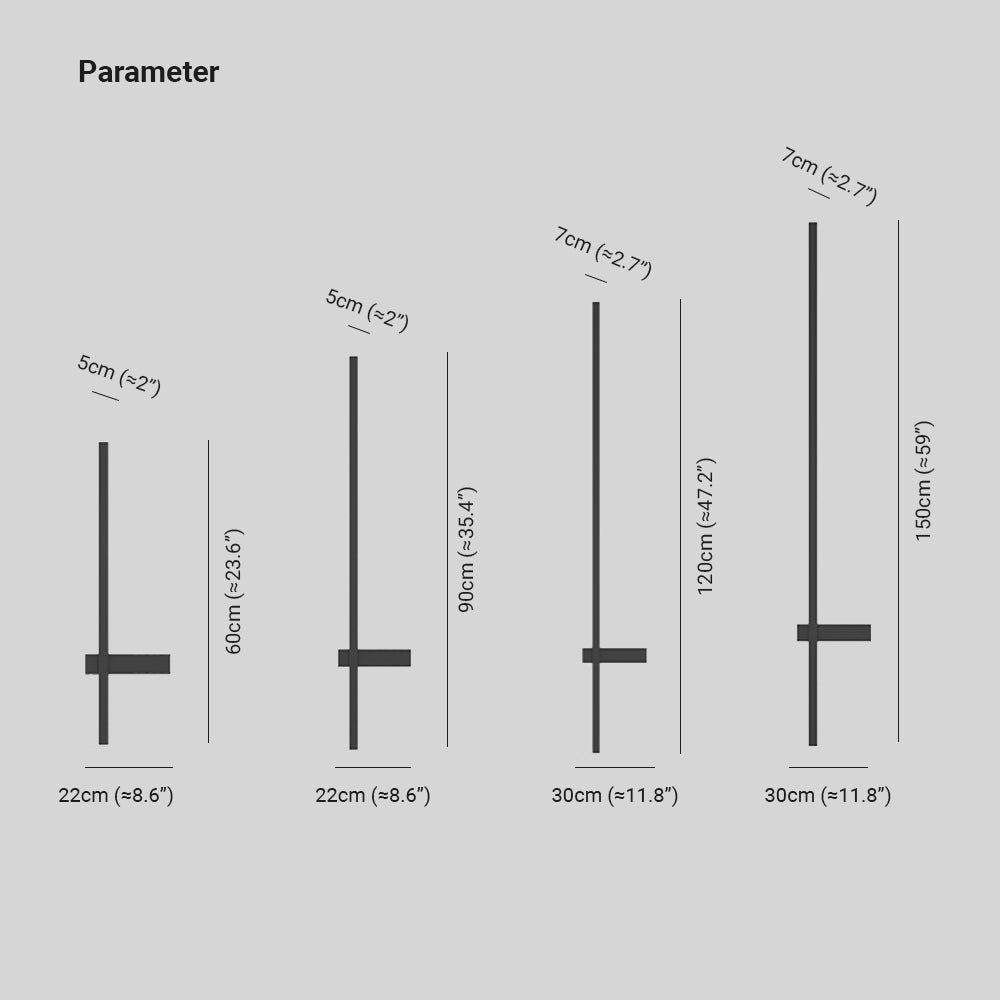 Ray Minimalist Duo-Linear Outdoor Wall Lamp, Black - Neutralighting