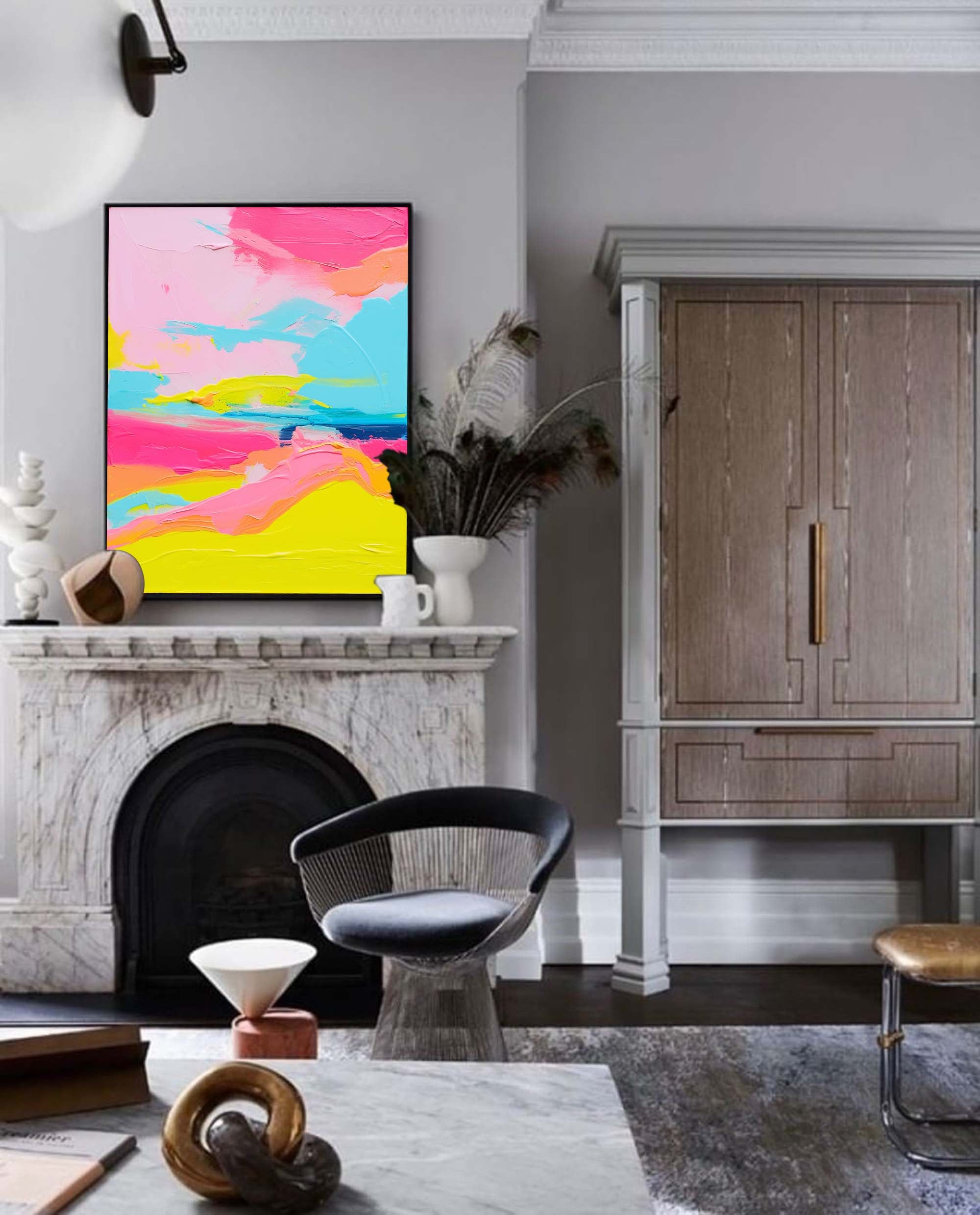 Wall Art Abstract Expressive Playful Vibrant