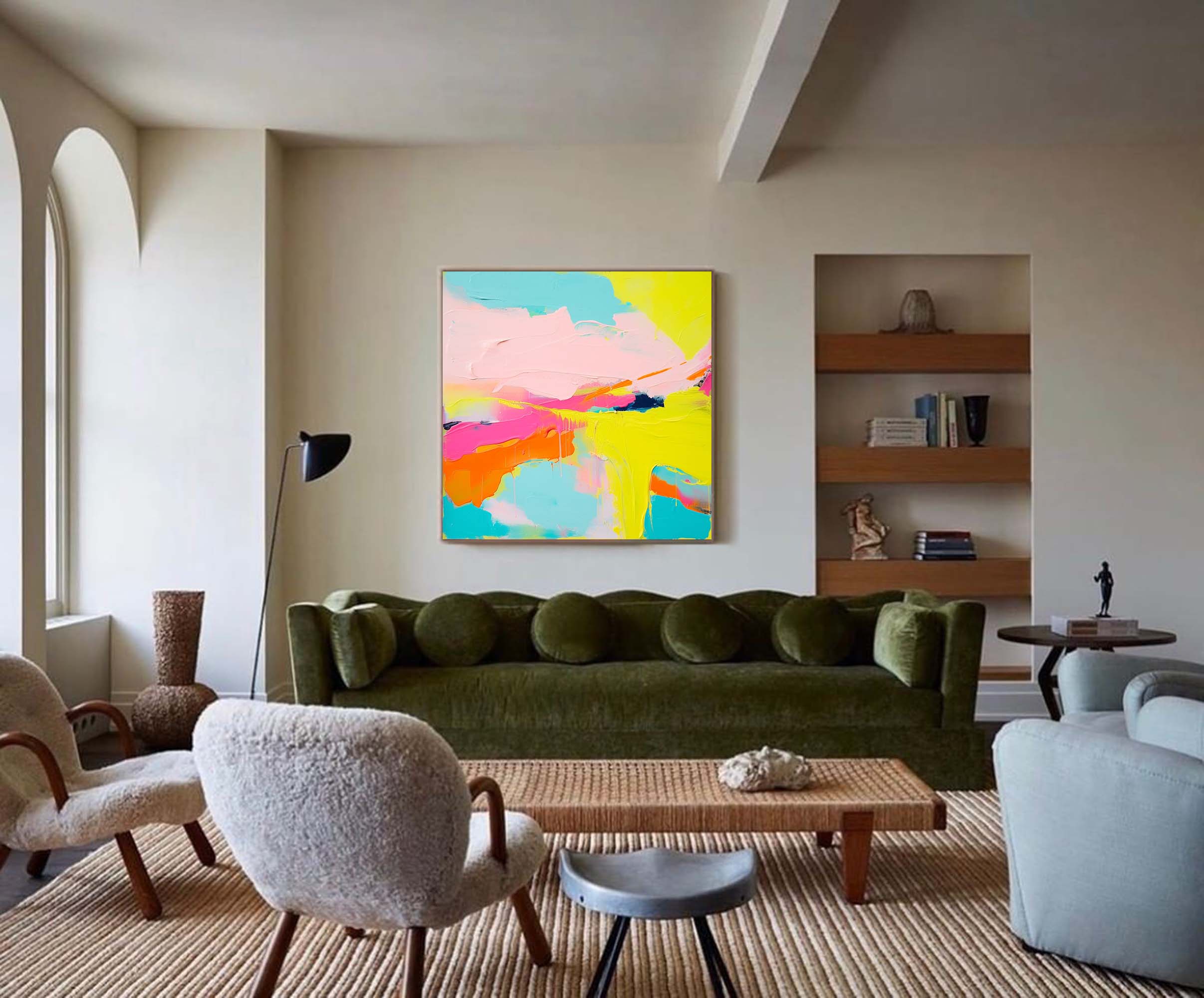 Abstract Canvas Art AB272 - Neutralighting