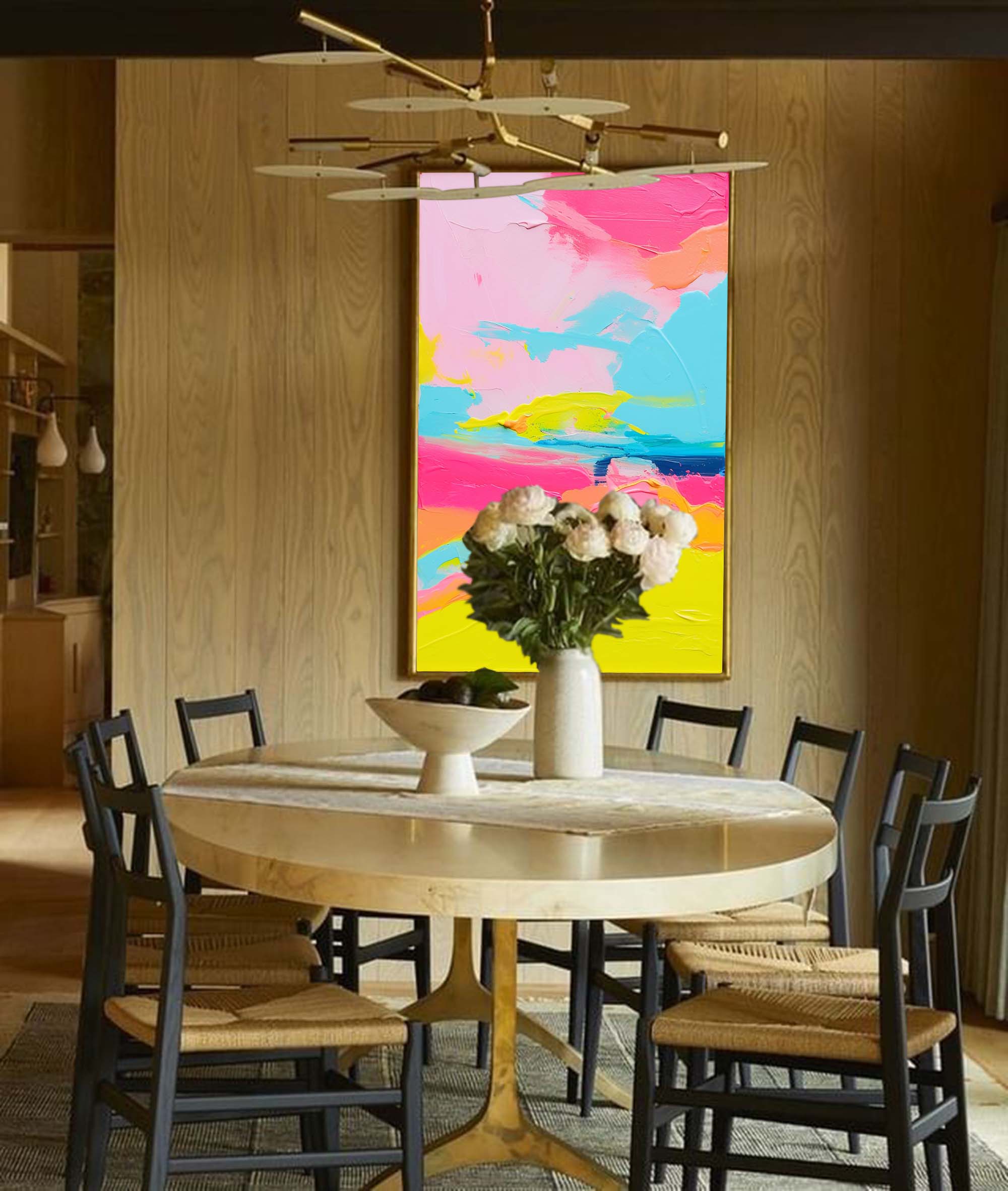 Wall Art Abstract Expressive Playful Vibrant