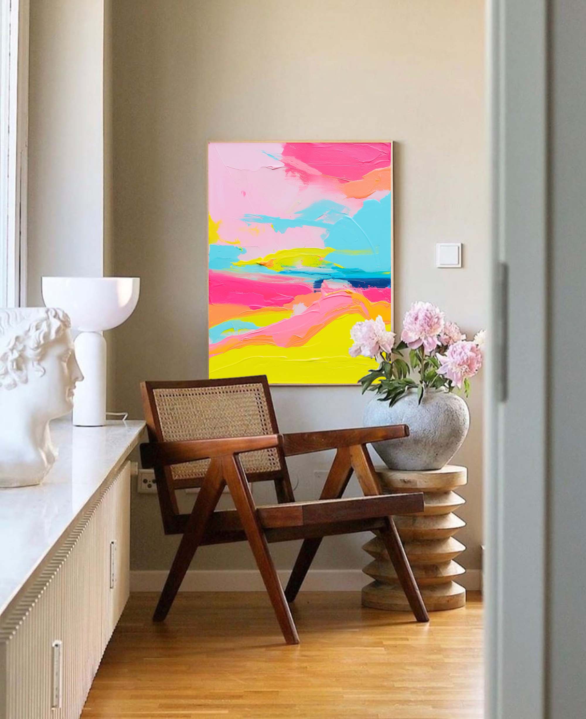 Wall Art Abstract Expressive Playful Vibrant
