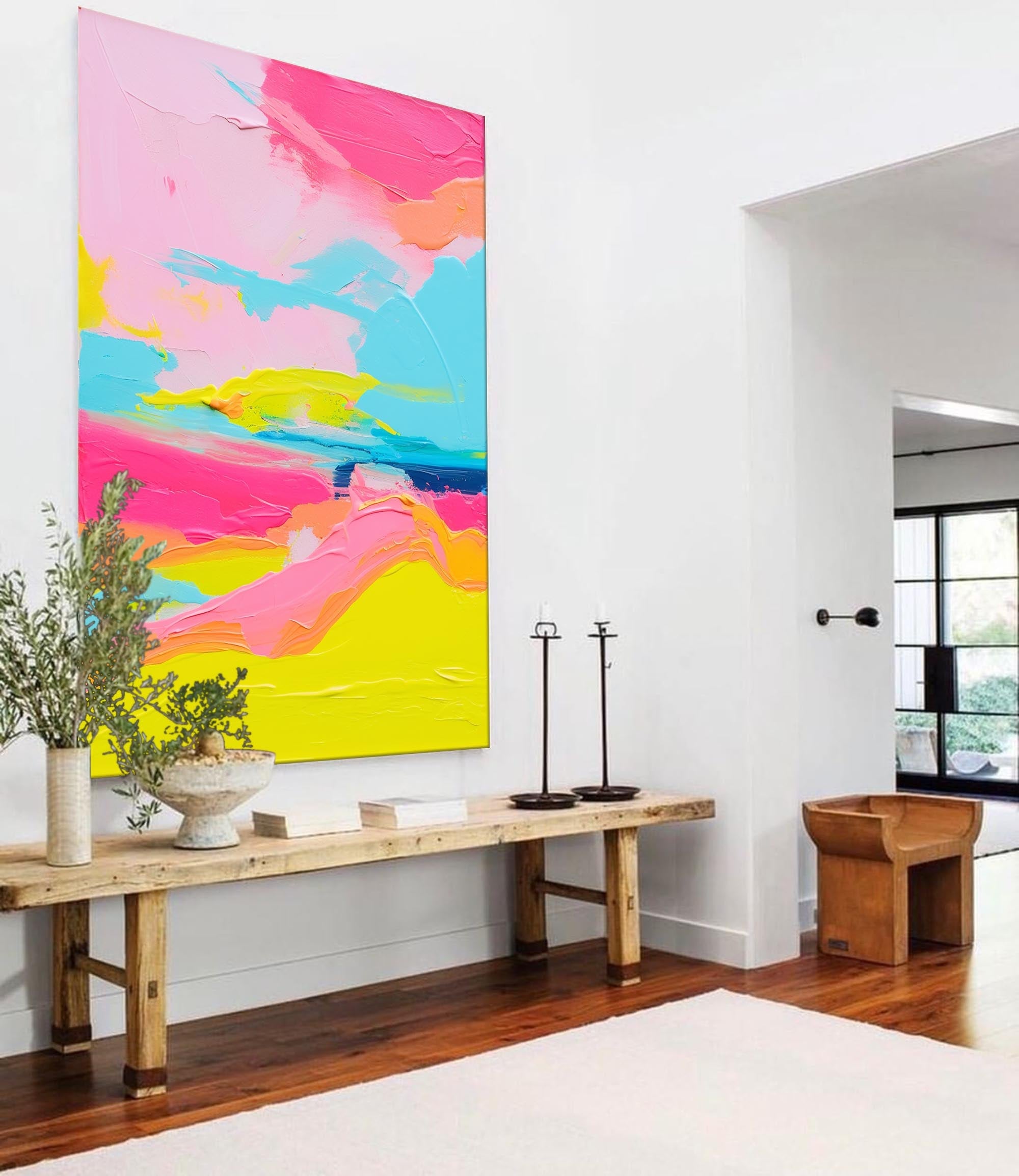 Wall Art Abstract Expressive Playful Vibrant