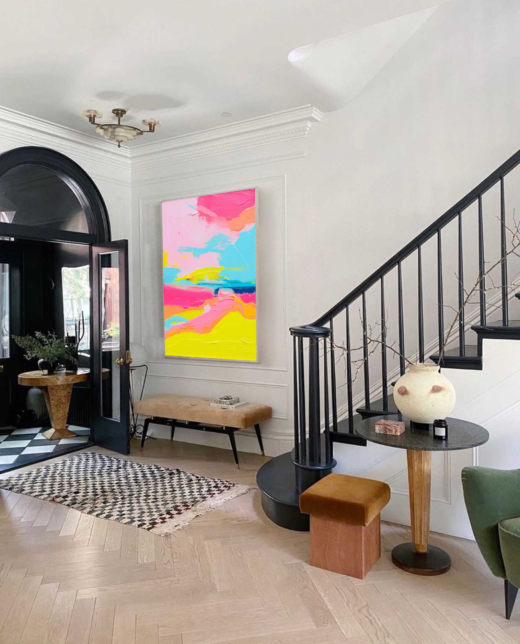 Wall Art Abstract Expressive Playful Vibrant