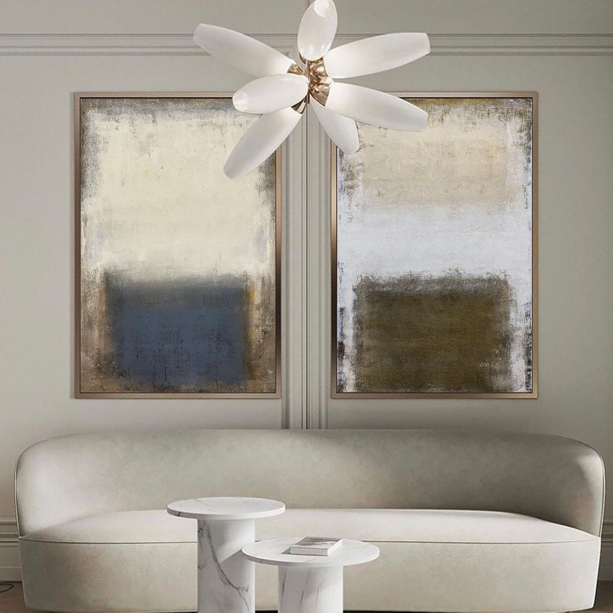 Brown And Beige Abstract Art ABAO23 - Neutralighting