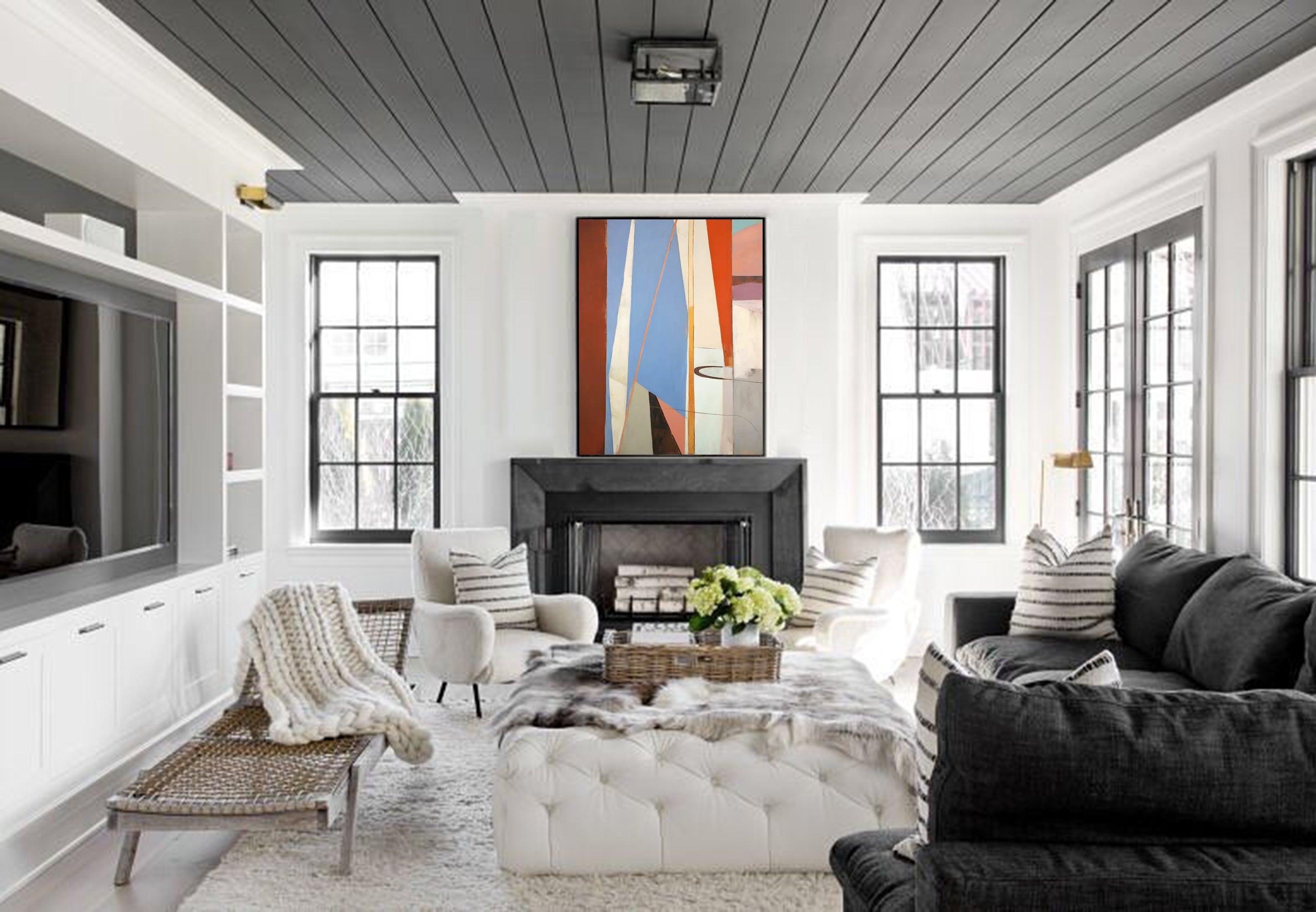 Wall Art Abstract Modern Elegant Geometric