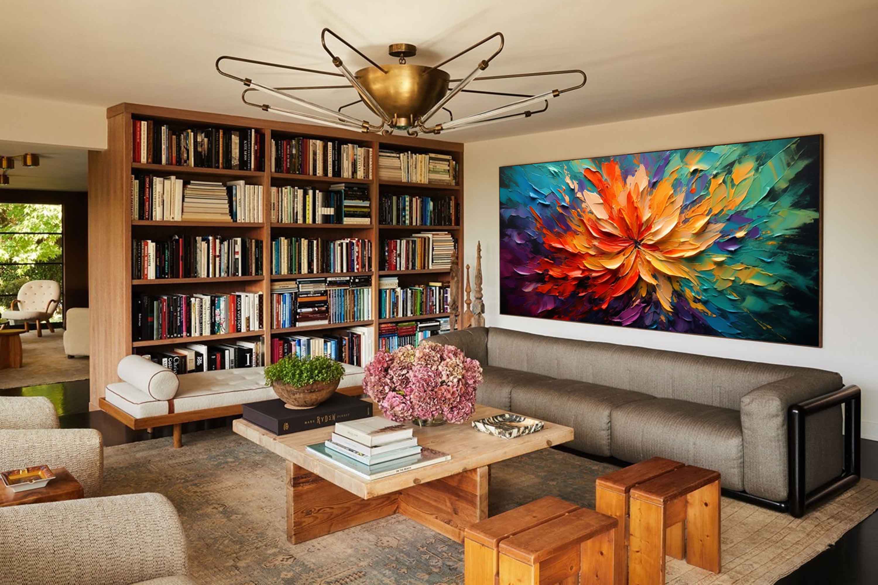 Wall Art Impasto Vibrant Floral Bloom