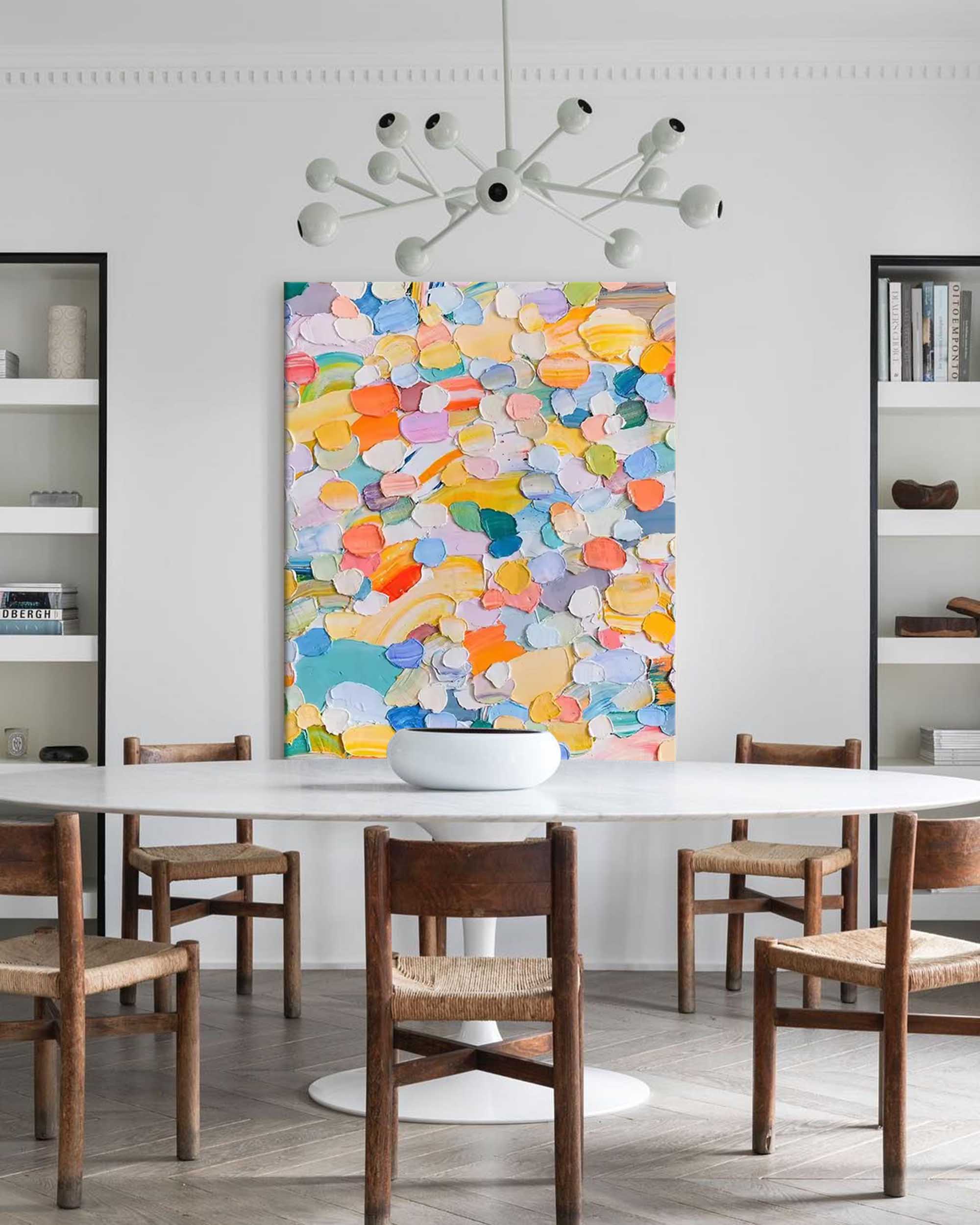 Wall Art Abstract Energetic Impasto Colorful
