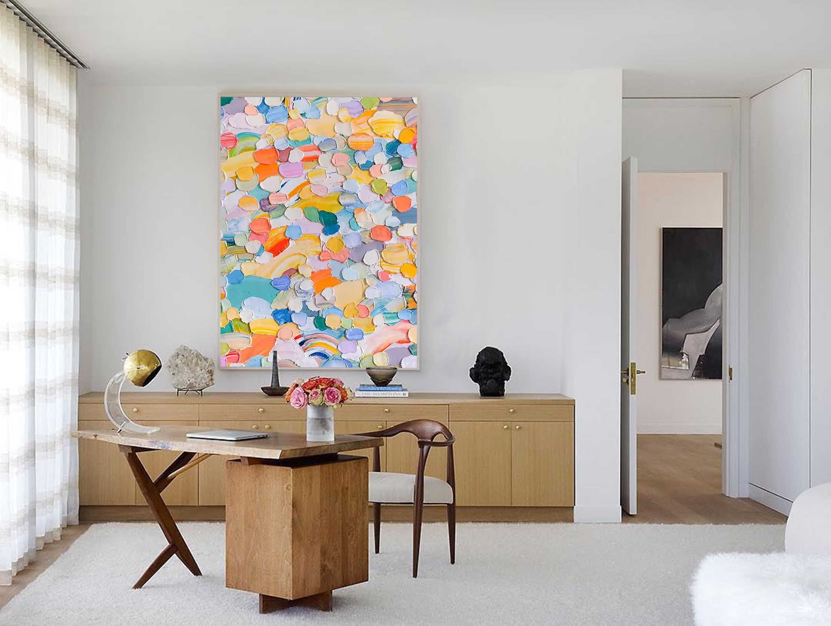 Wall Art Abstract Energetic Impasto Colorful