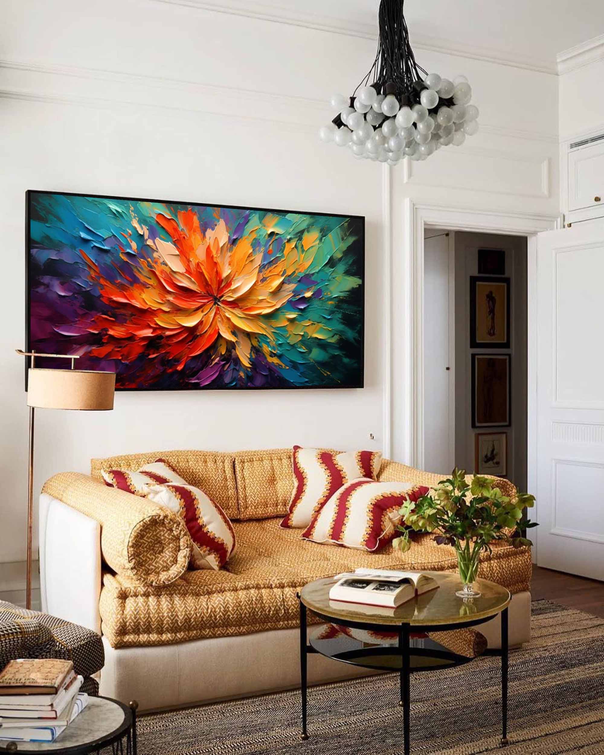 Wall Art Impasto Vibrant Floral Bloom