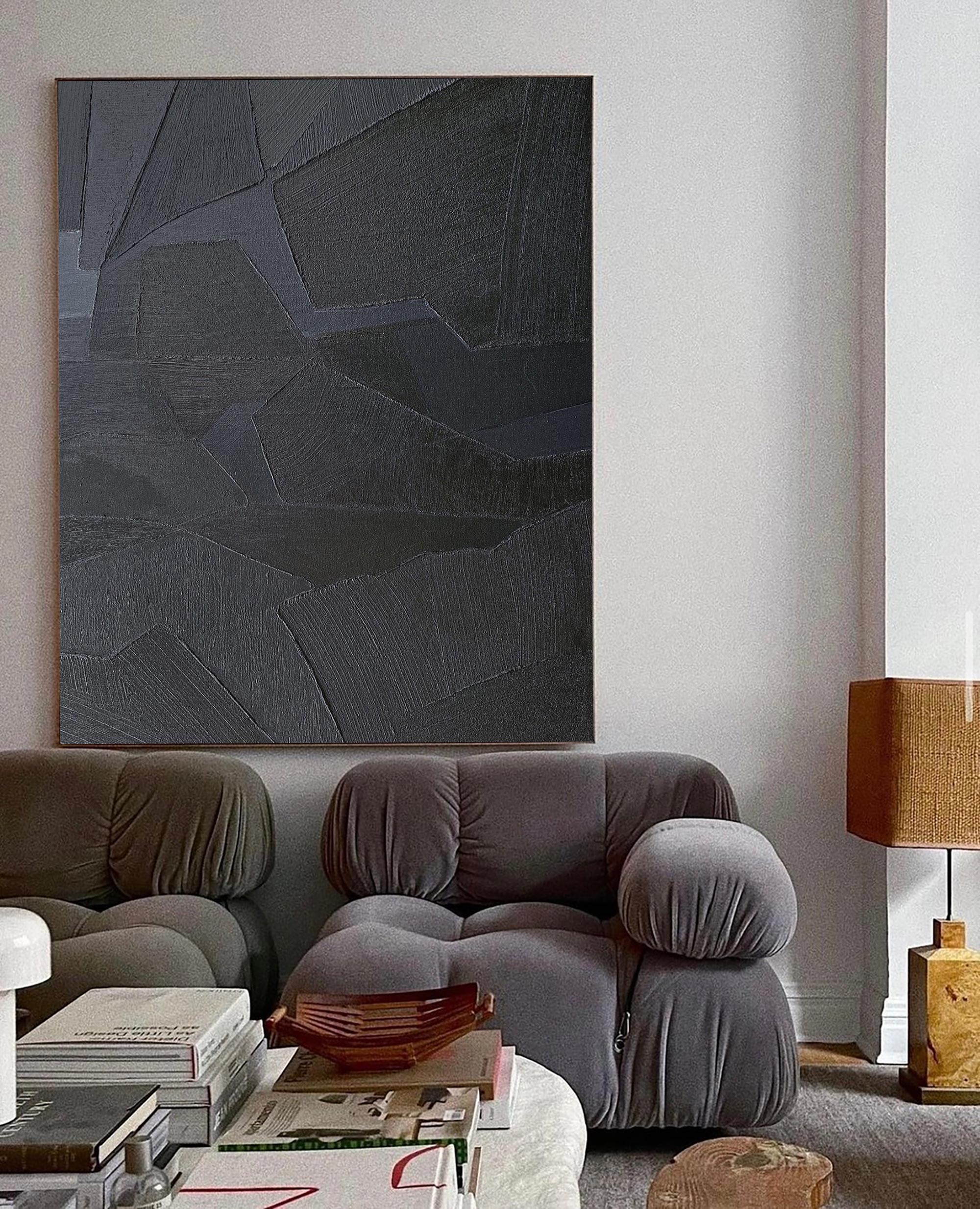 Black Abstract Painting ABAV213 - Neutralighting