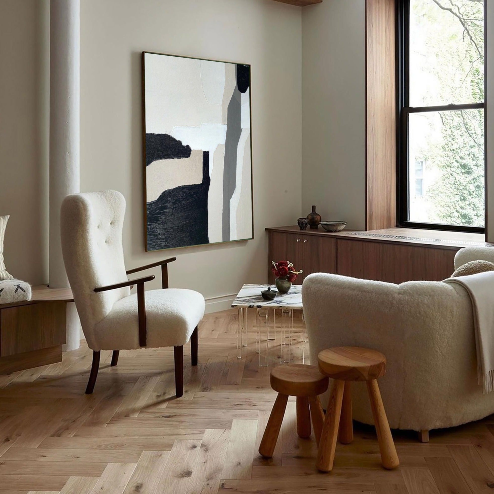 Neutral Abstract Painting
