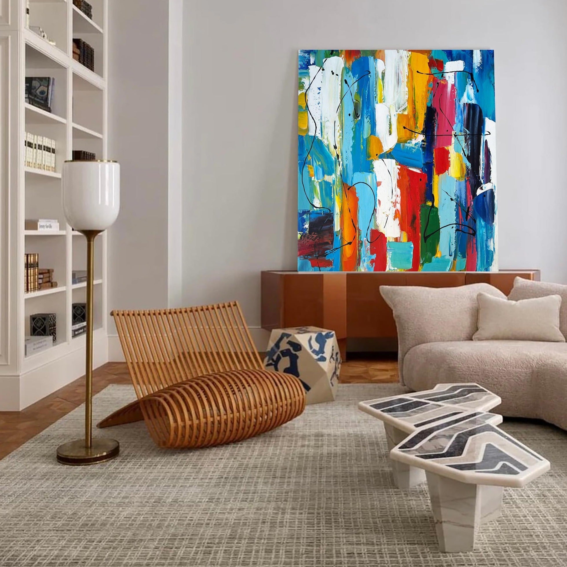 Colorful Square Abstract Painting