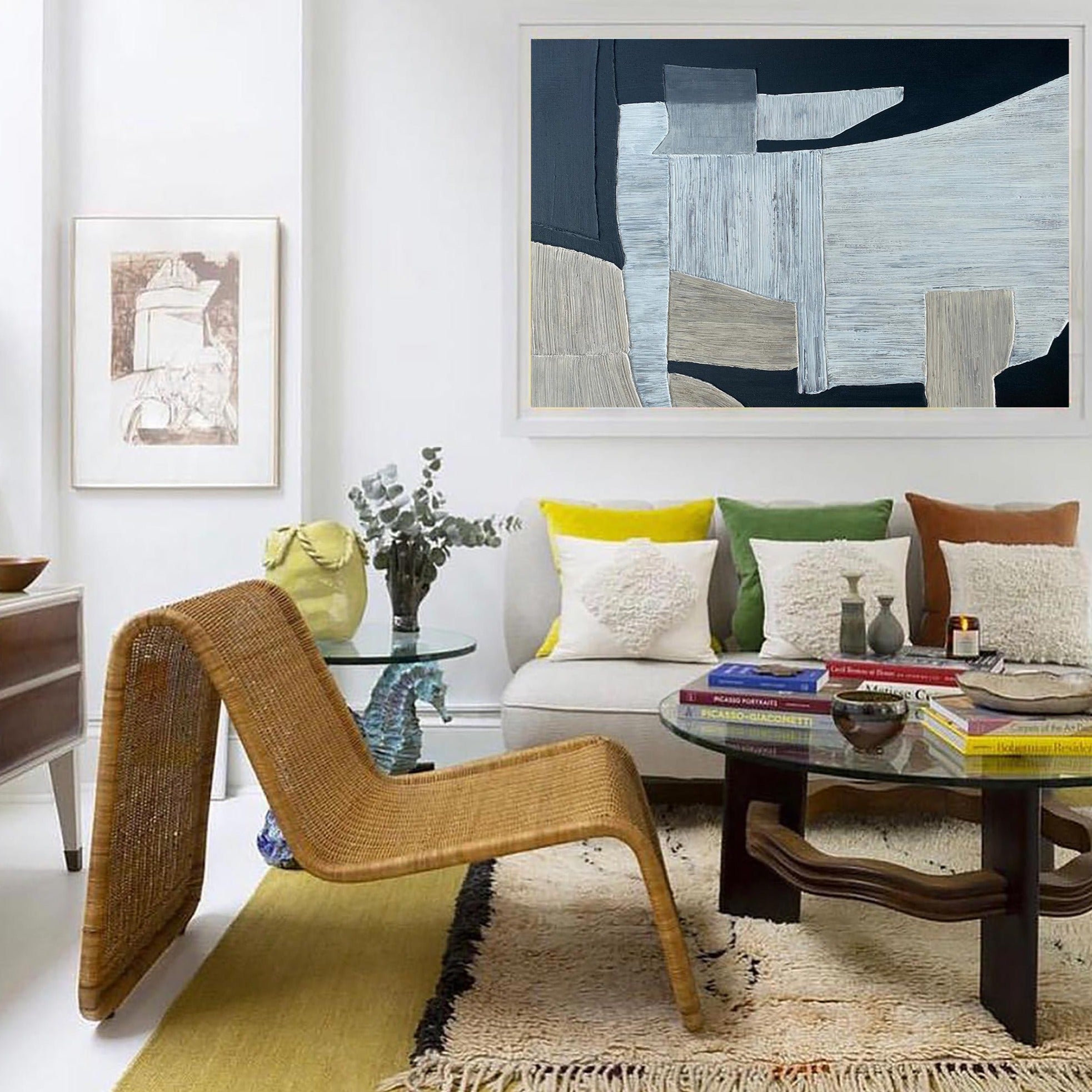 Black And Grey Abstract Painting