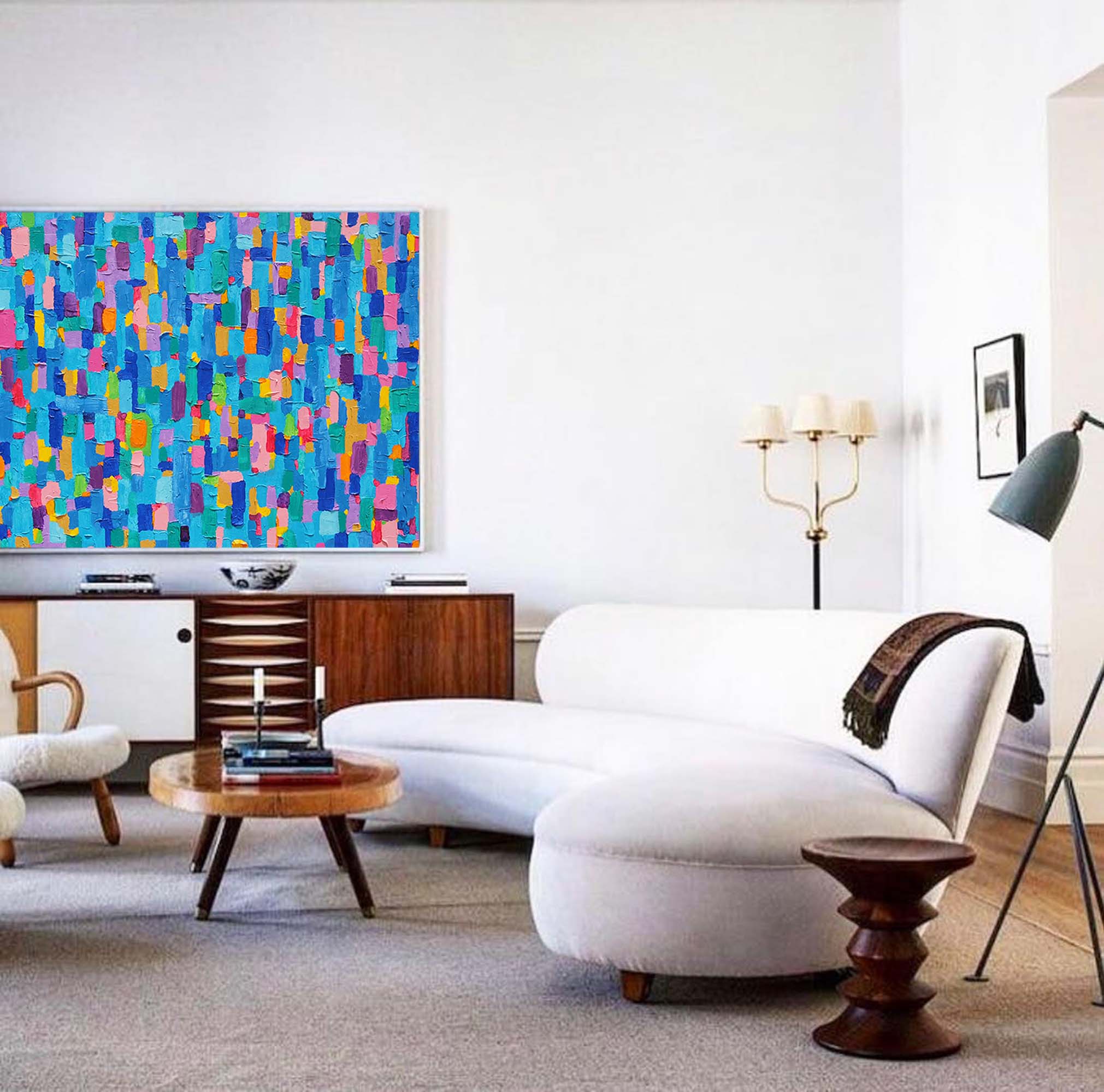 Wall Art Abstract Vibrant Pop Impasto