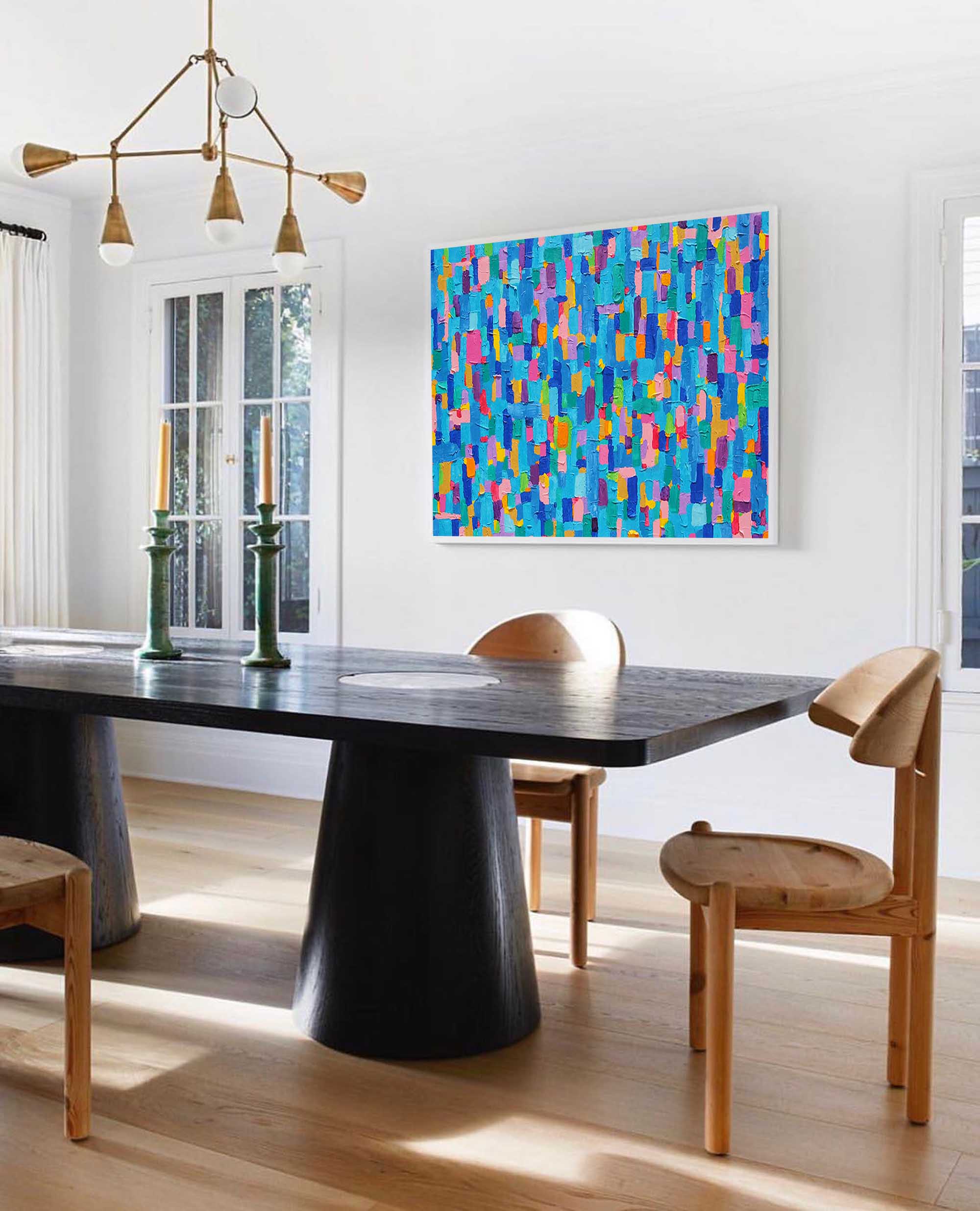 Wall Art Abstract Vibrant Pop Impasto