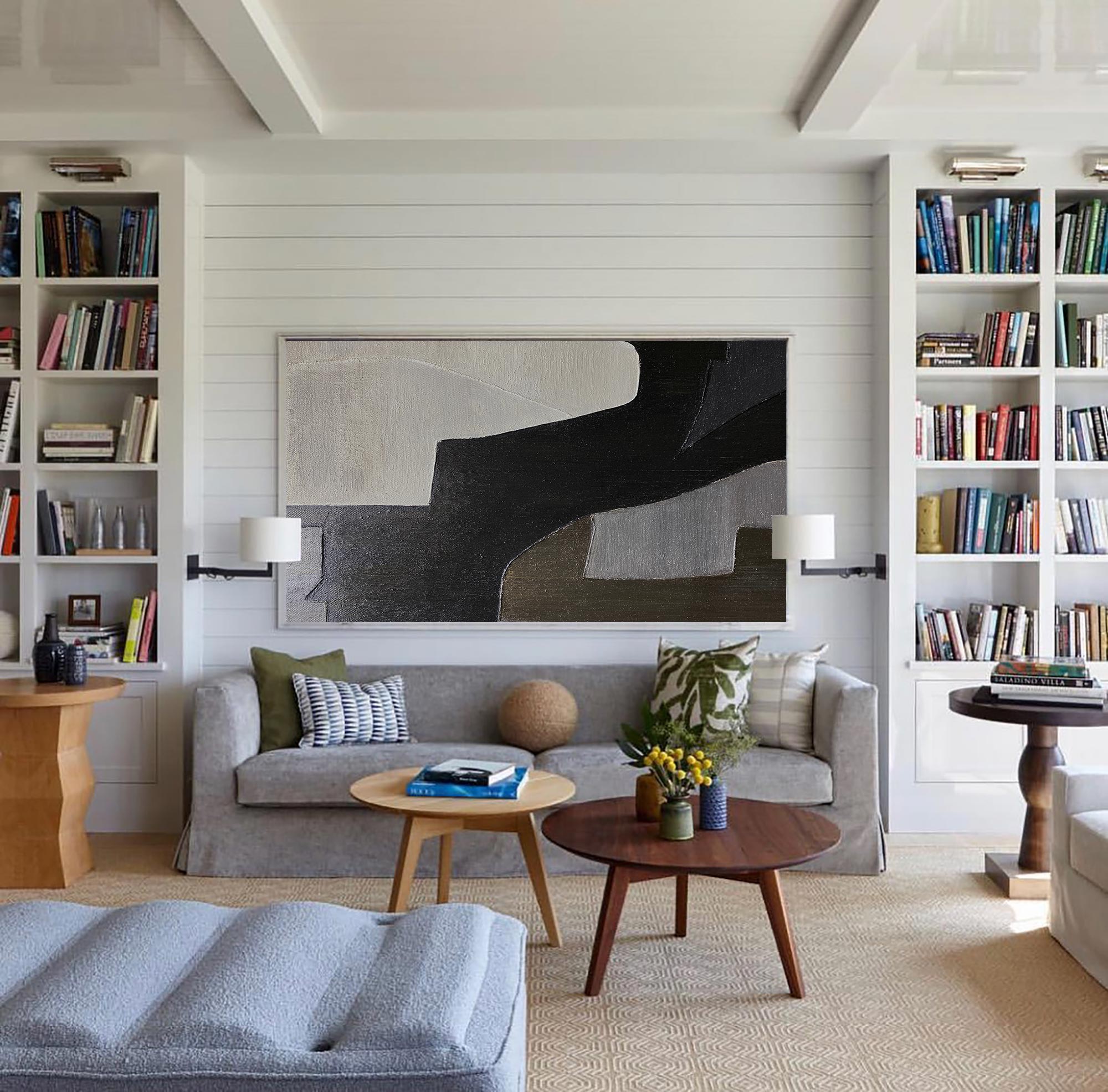 Black And Grey Abstract Painting