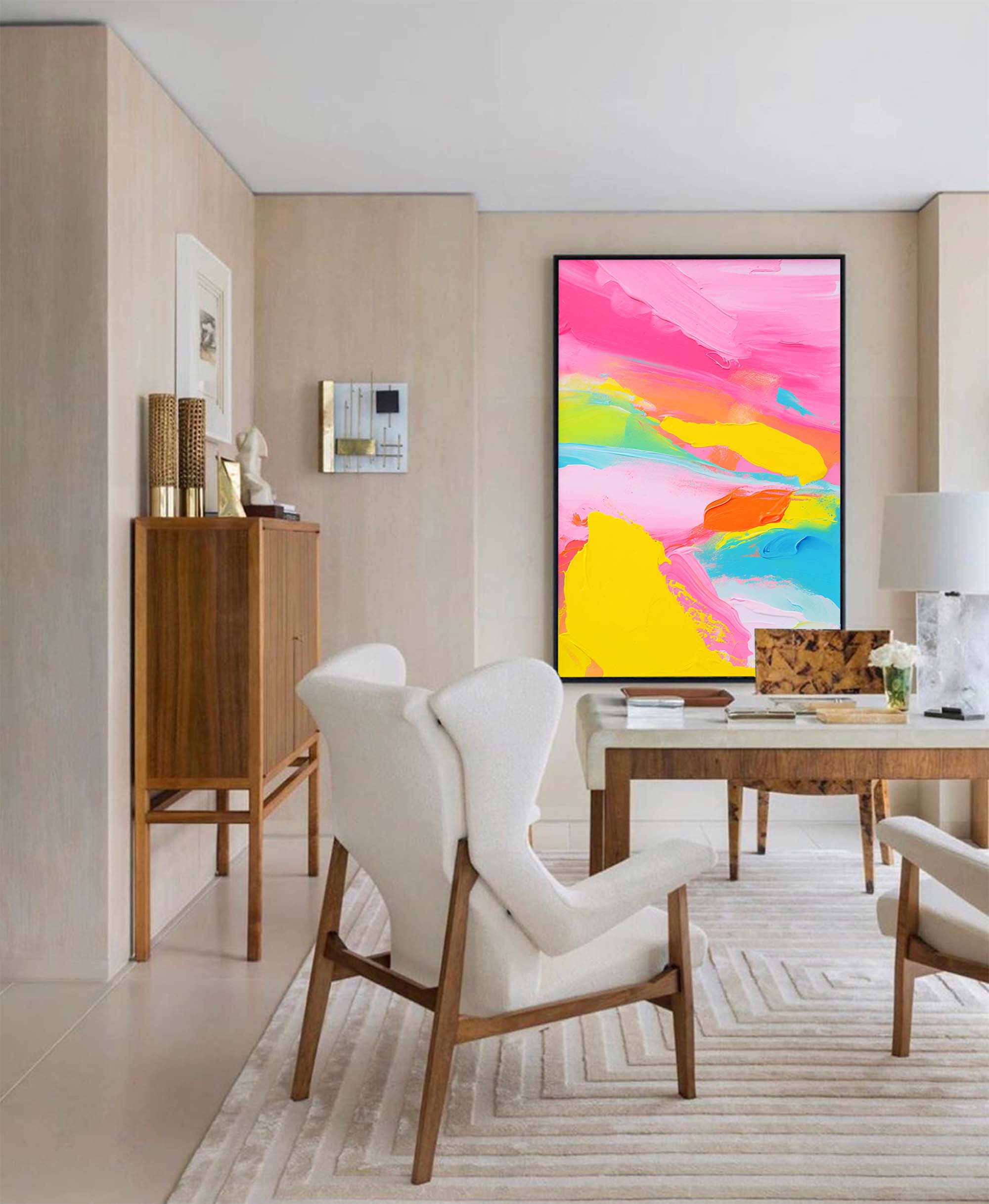 Wall Art Abstract Playful Energetic Summer