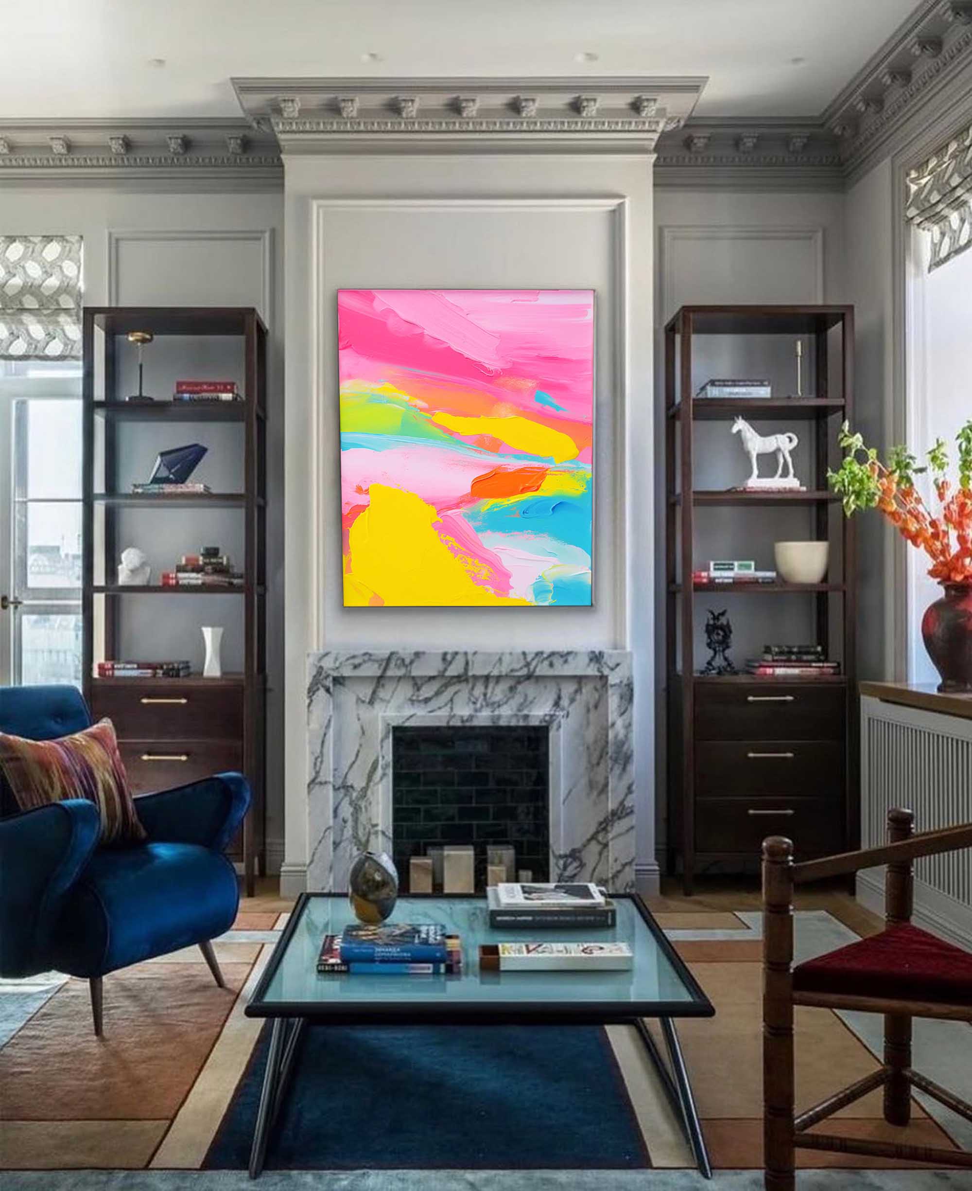 Wall Art Abstract Playful Energetic Summer