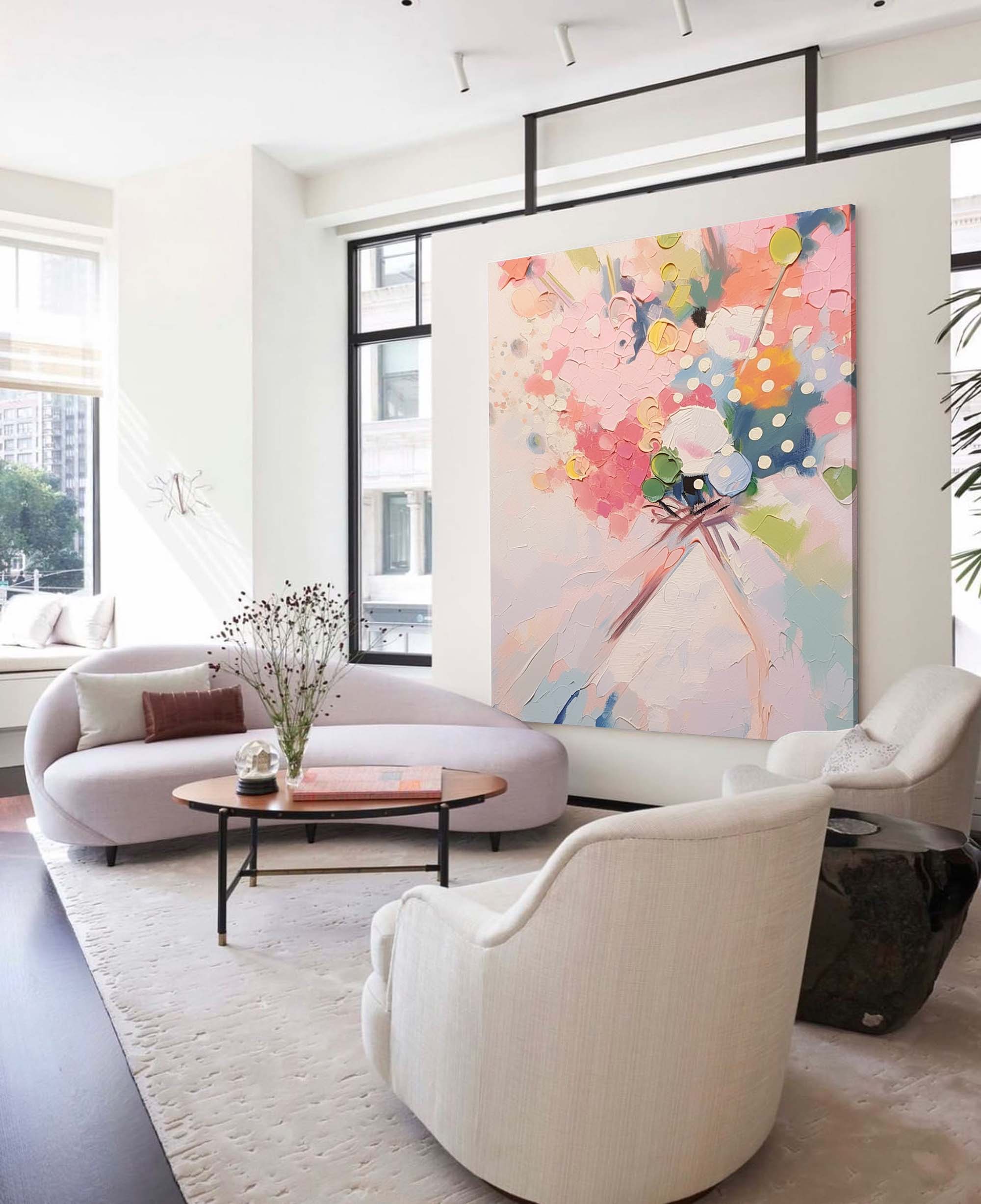 Abstract Canvas Art AB213 - Neutralighting