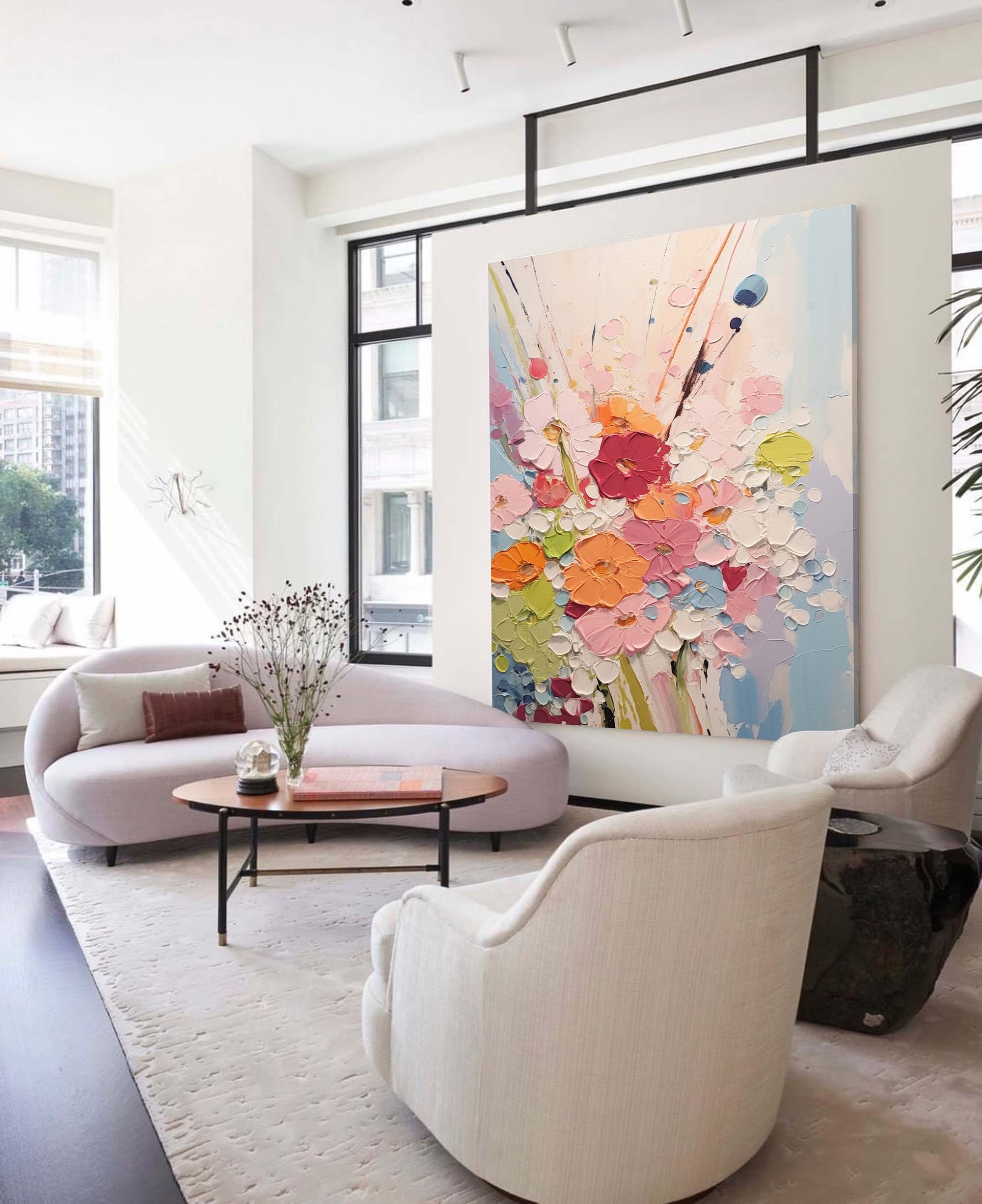 Abstract Canvas Art AB220 - Neutralighting