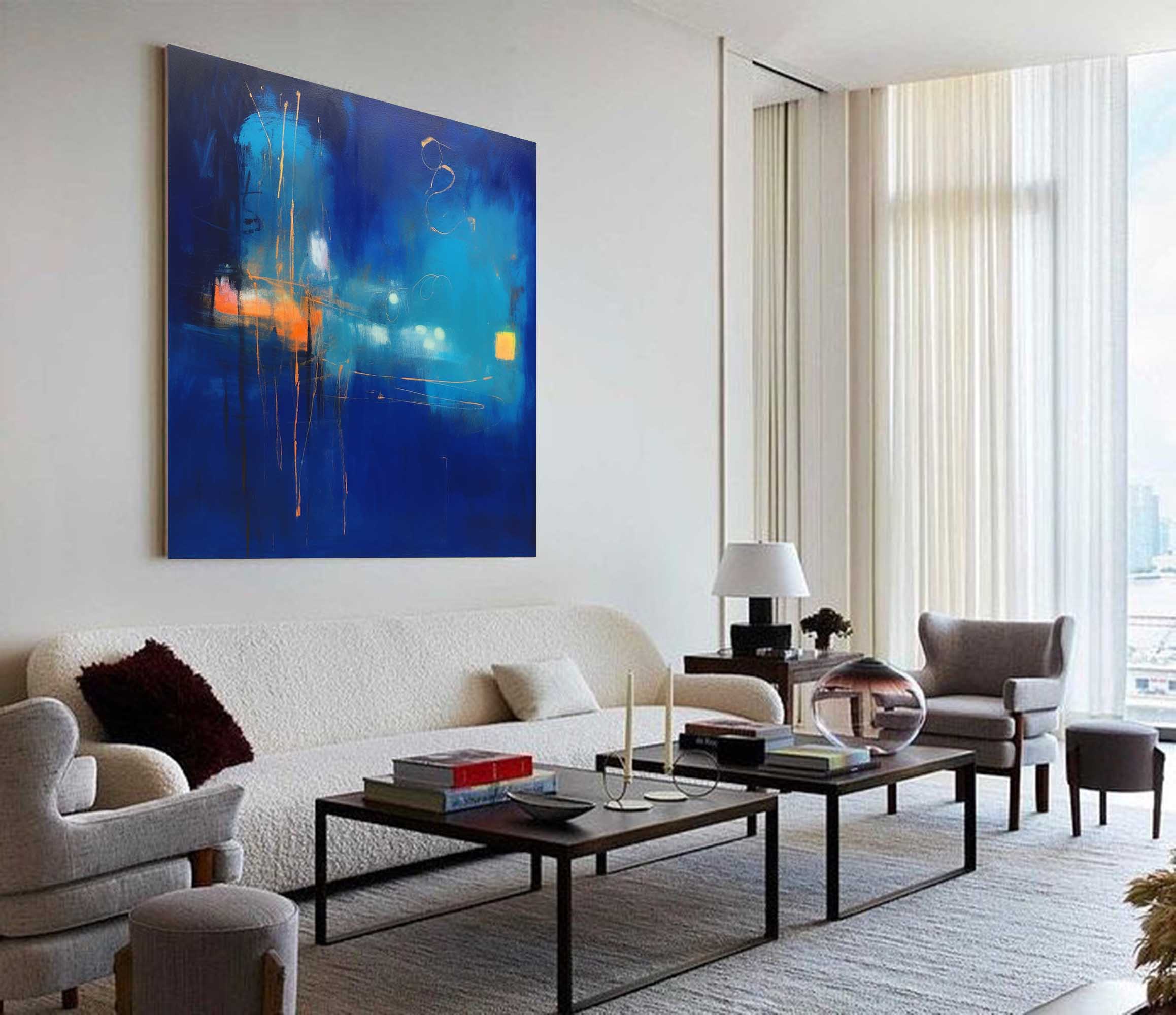 Abstract Canvas Art AB209 - Neutralighting