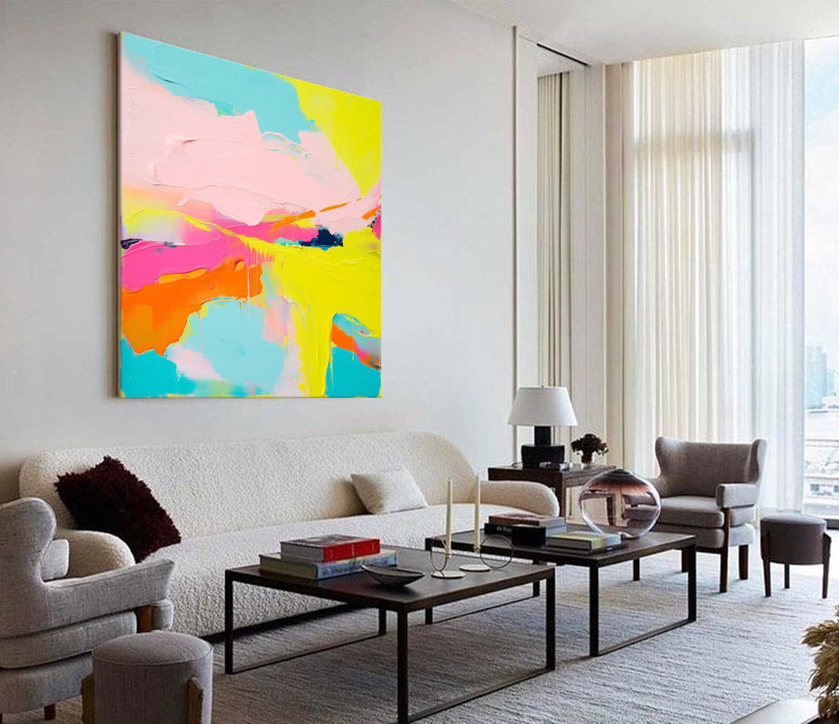 Wall Art Abstract Vibrant Painterly Joyful