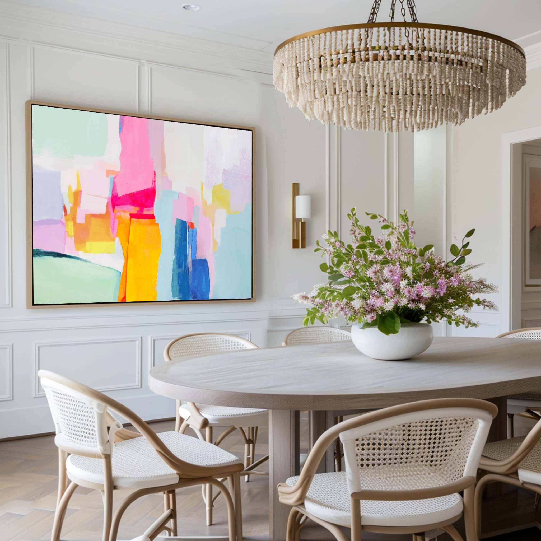 Colorful Pastel Abstract Painting