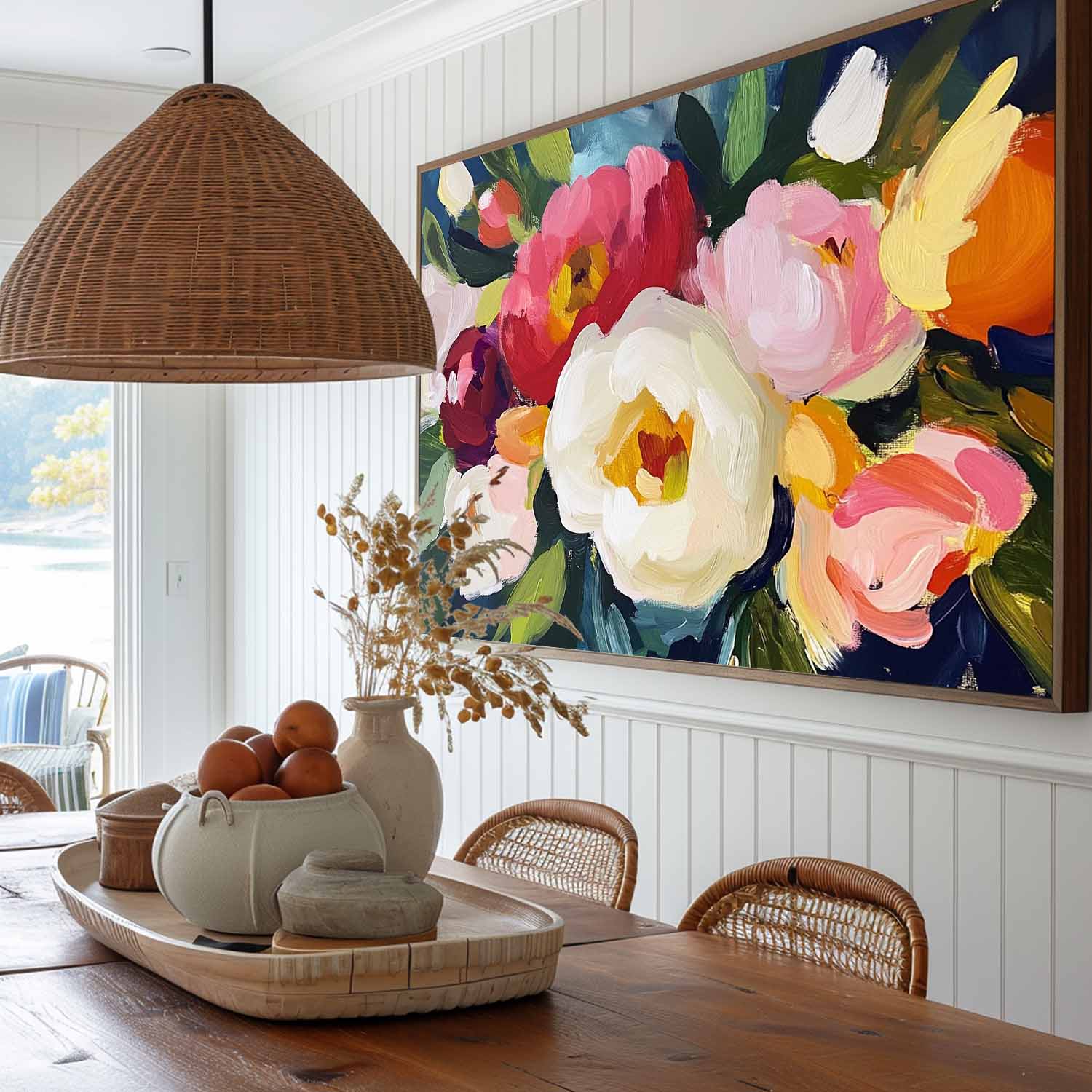 Bold Peony Bloom Canvas Wall Art