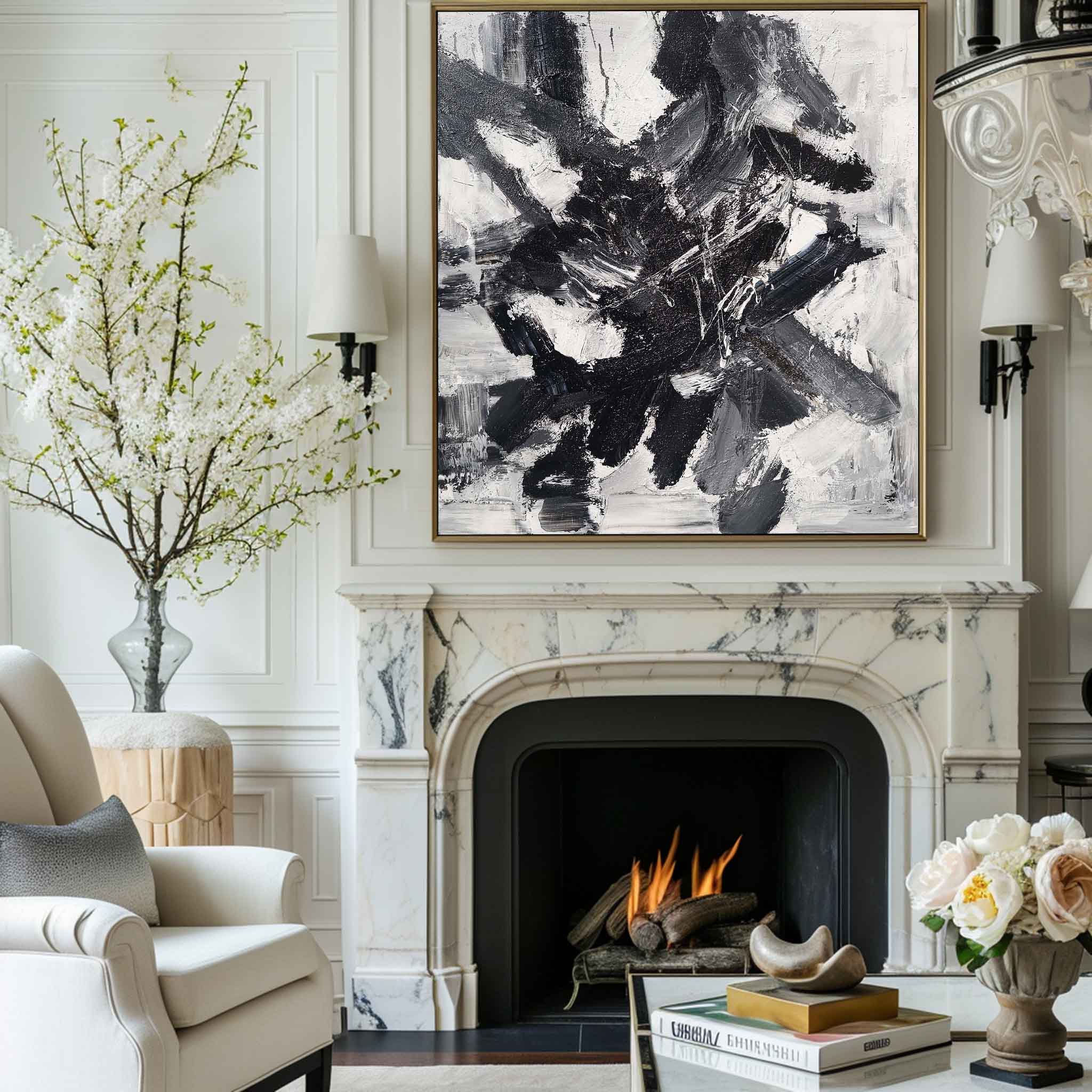 Black And White Painting #ABAV94