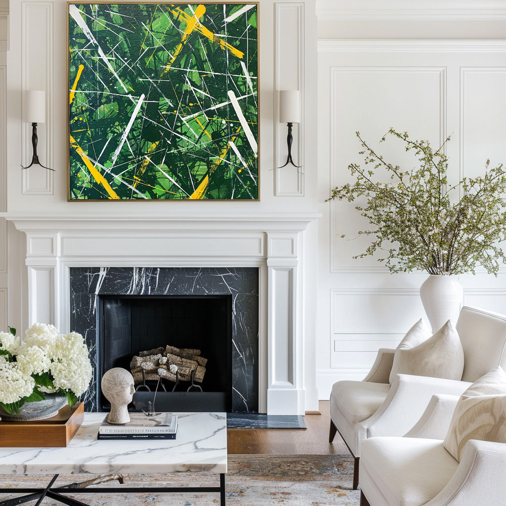 Emerald Chaos Contemporary Painting