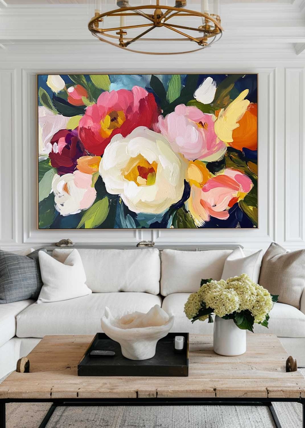 Bold Peony Bloom Canvas Wall Art
