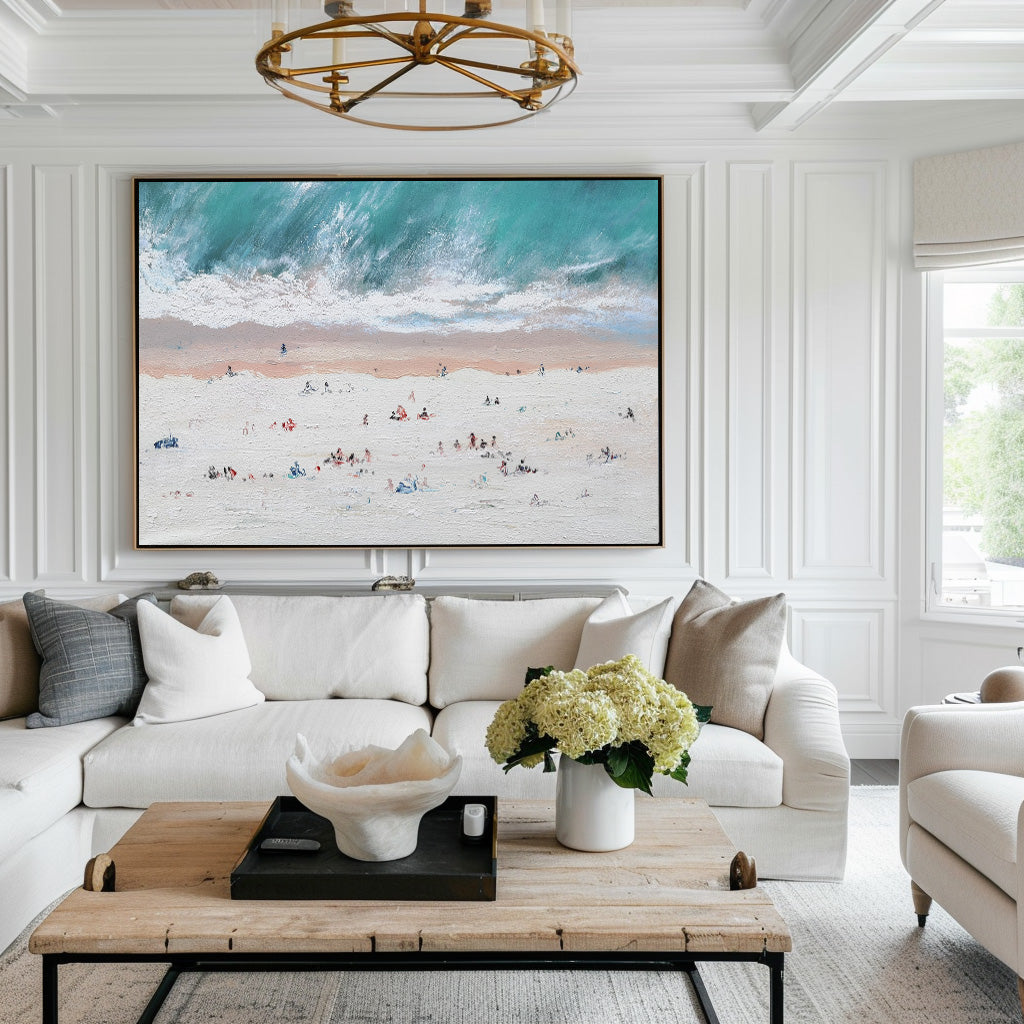 Abstract Coastal Painting ABSH57 - Neutralighting