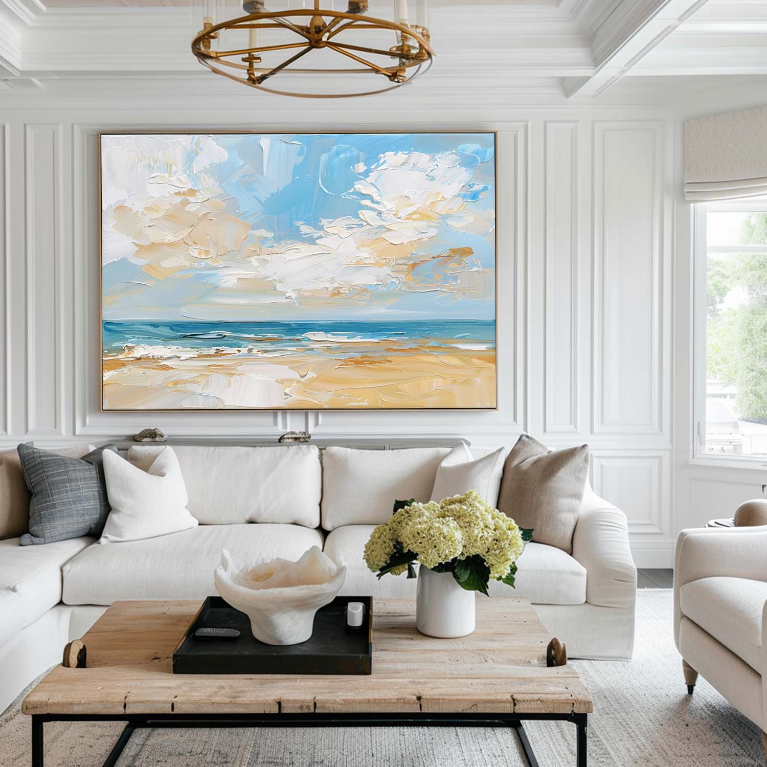 Abstract Coastal Seascape Painting