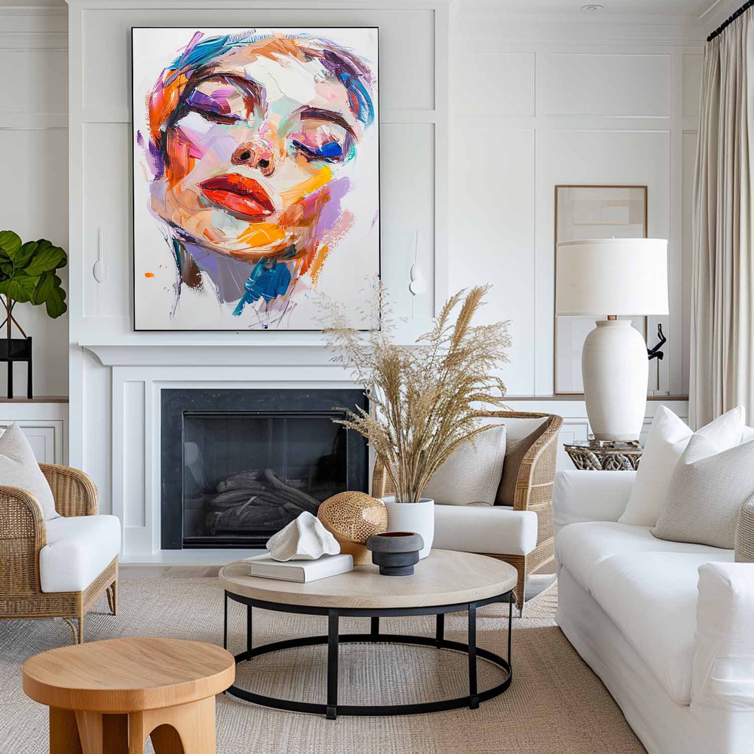 Colorful Muse Brushwork Painting