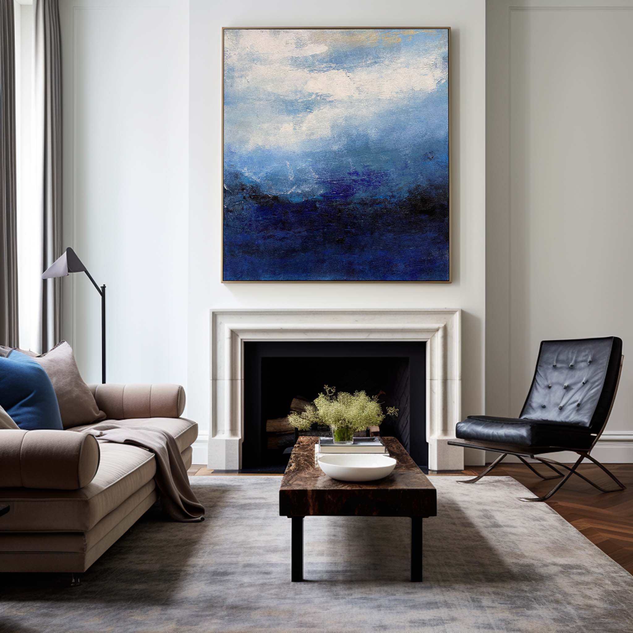 Abstract Seascape Painting ABAV170 - Neutralighting