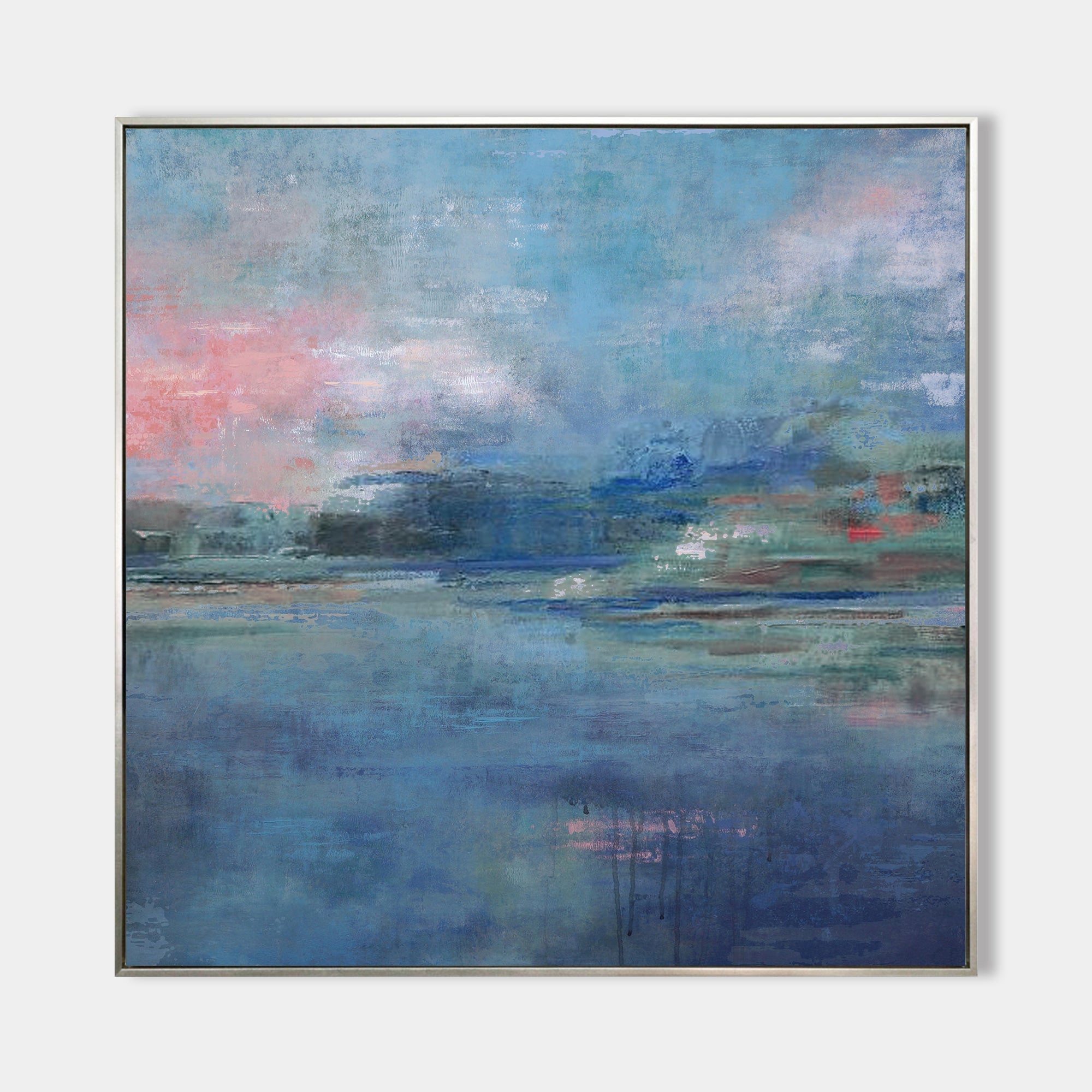 Dreamy Impressionist Waterscape  Blended Soft‑Hue Layered Textured Artwork