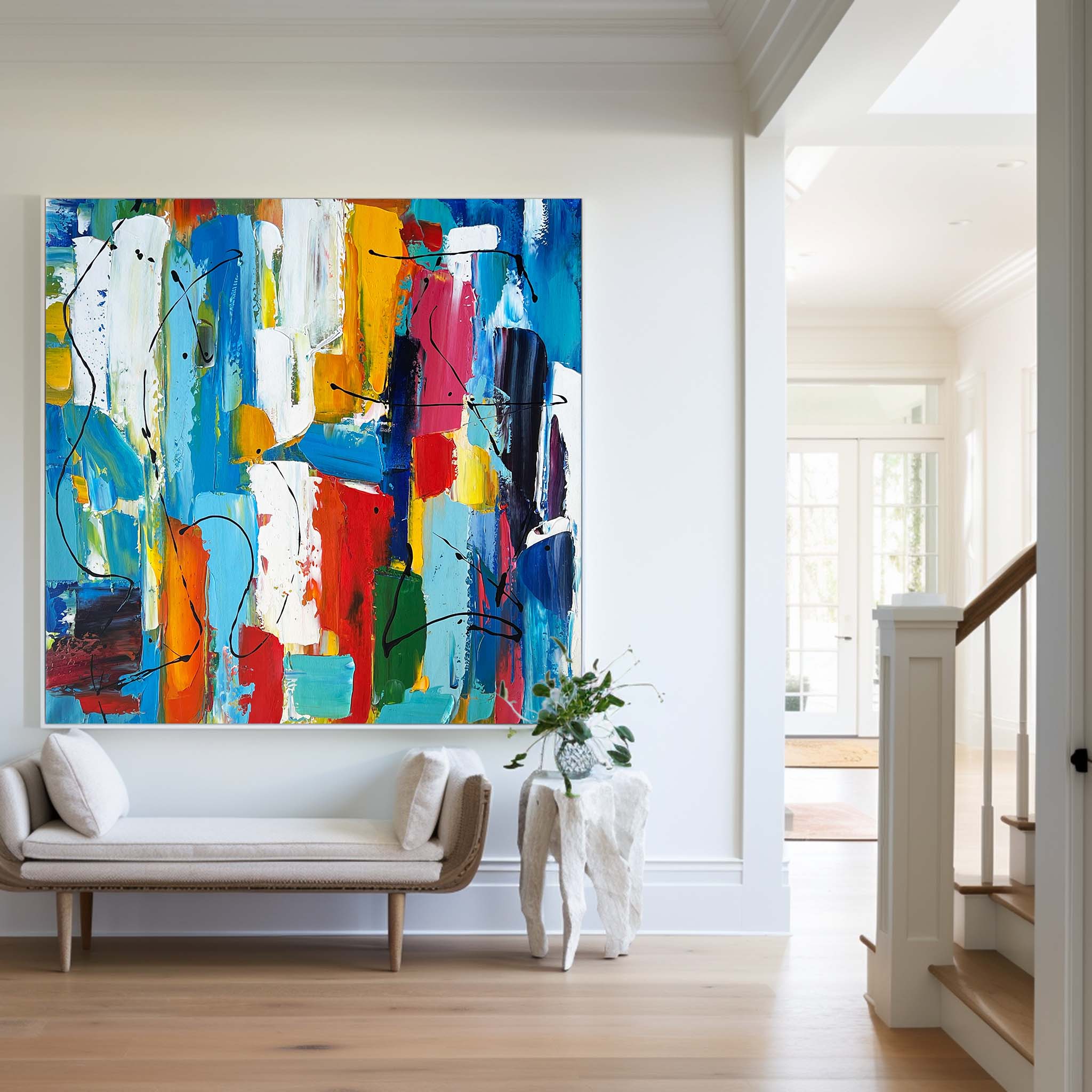Colorful Square Abstract Painting