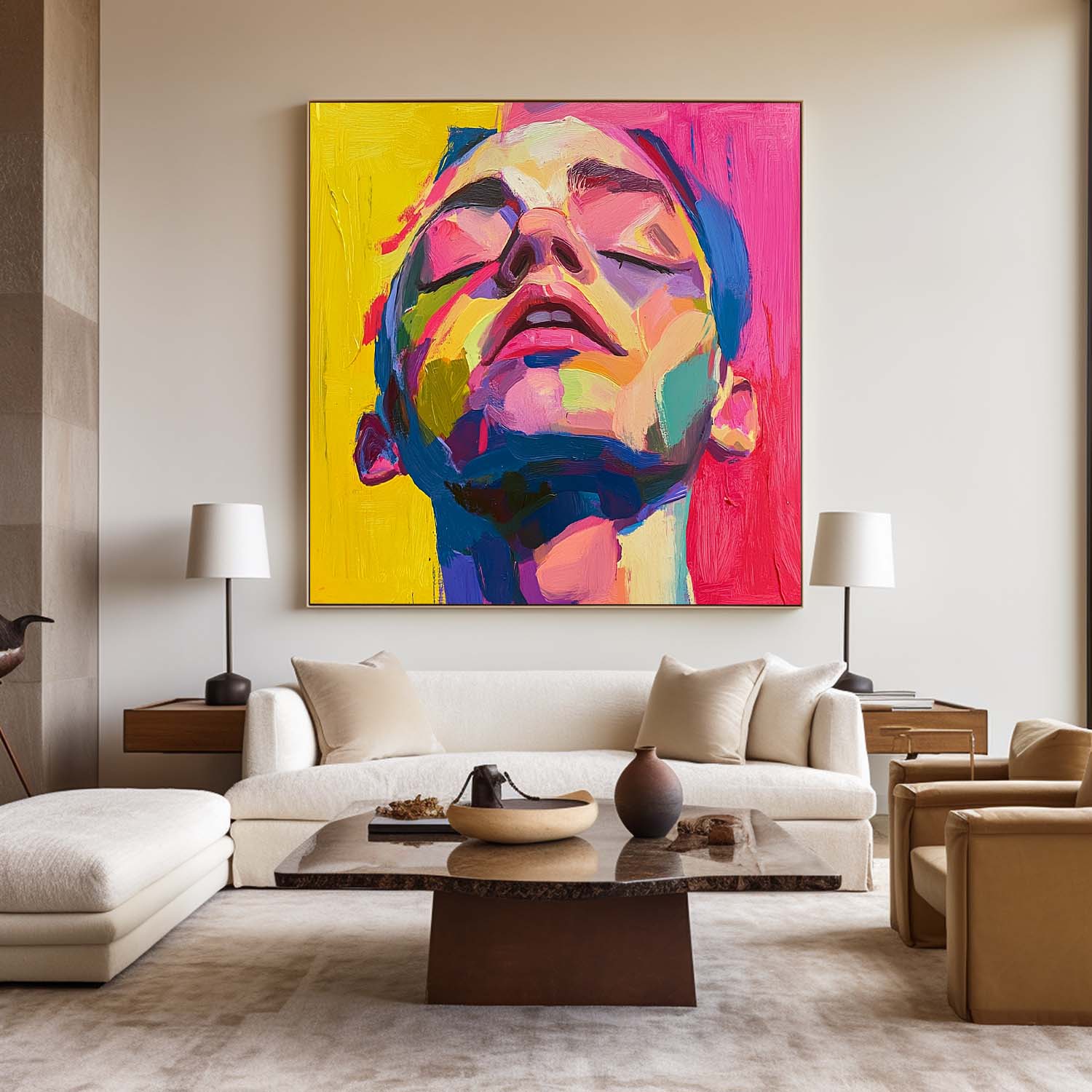 Vibrant Uptilted Portrait Canvas Wall Art