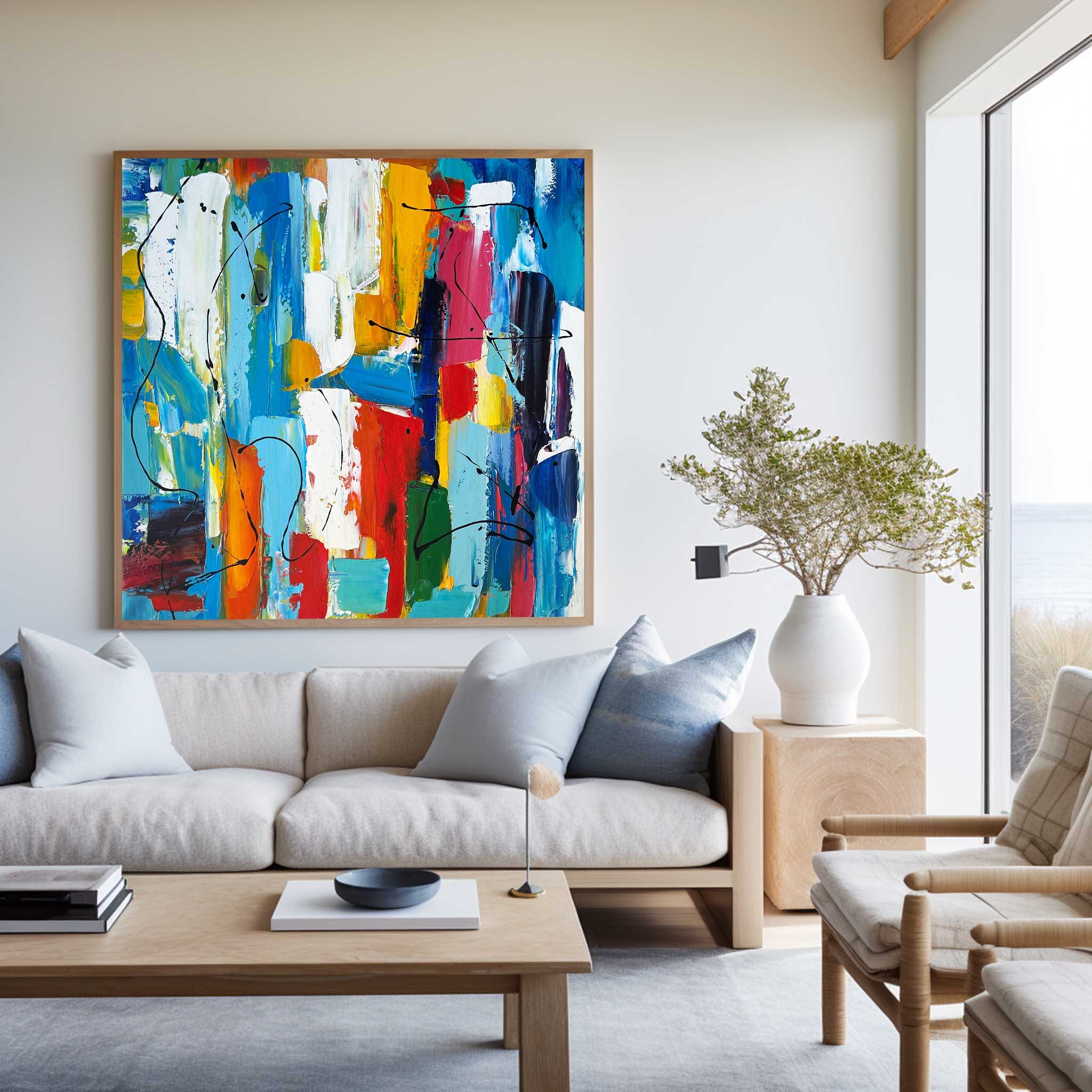 Colorful Square Abstract Painting