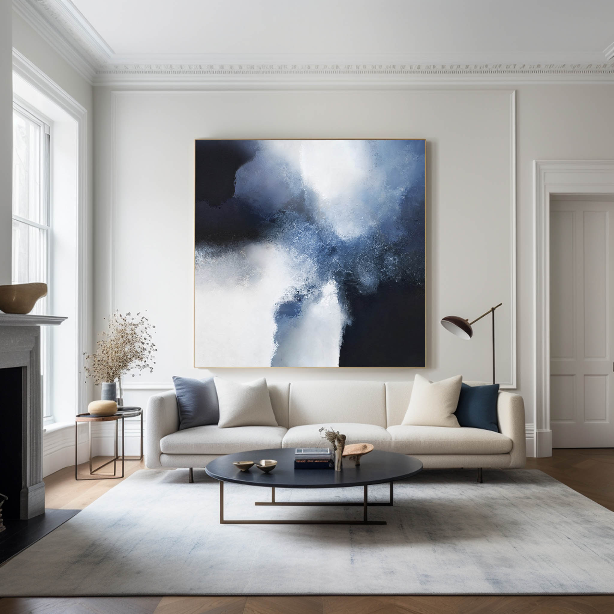 Large Blue Abstract Art ABAS04 - Neutralighting