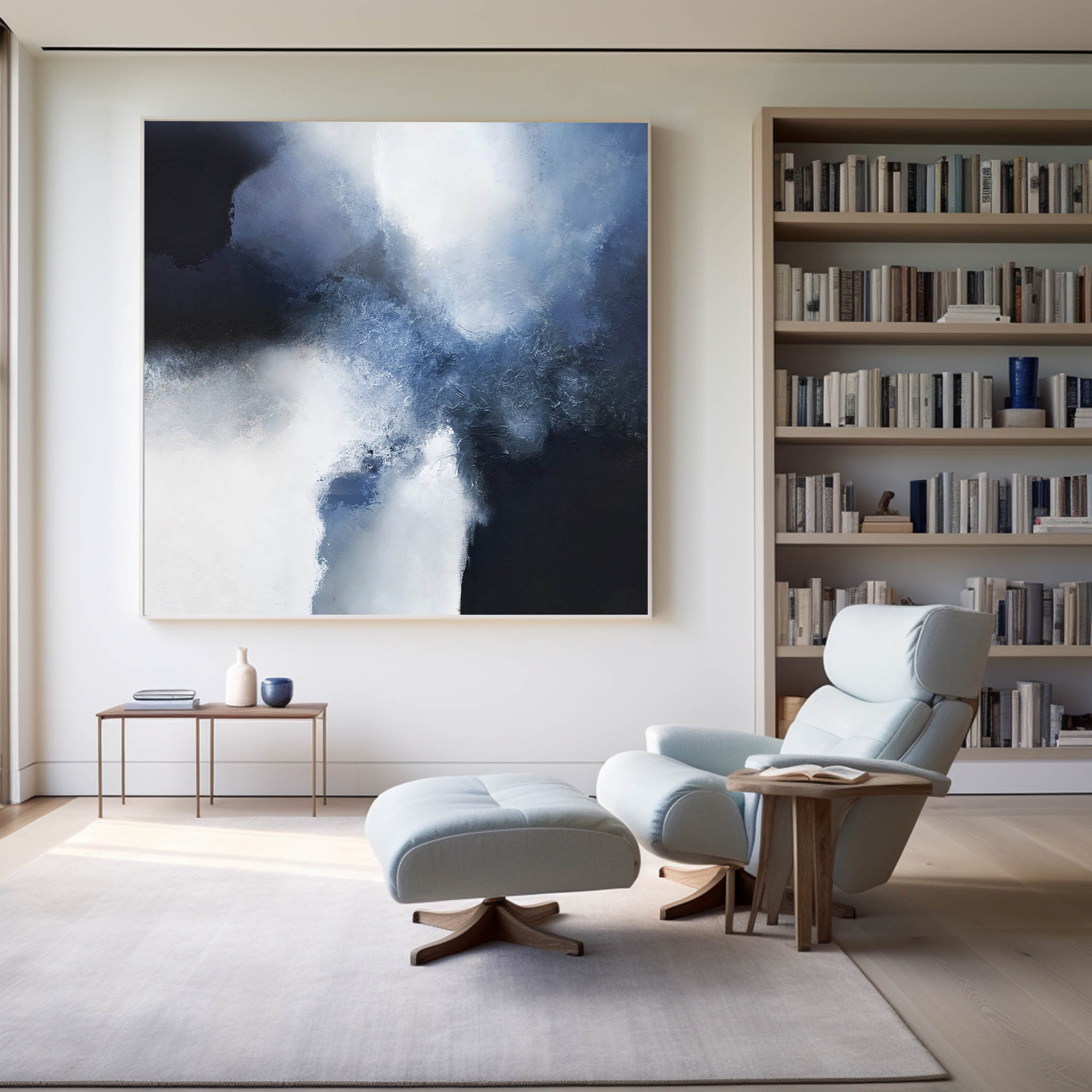 Large Blue Abstract Art ABAS04 - Neutralighting