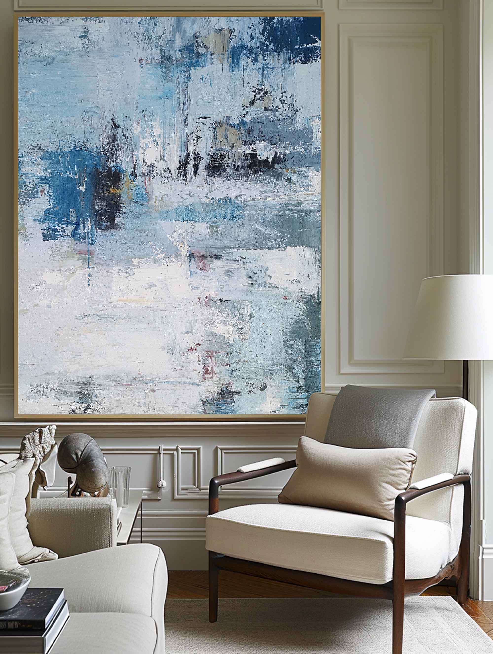 BLue Abstract Painting ABAV86 - Neutralighting