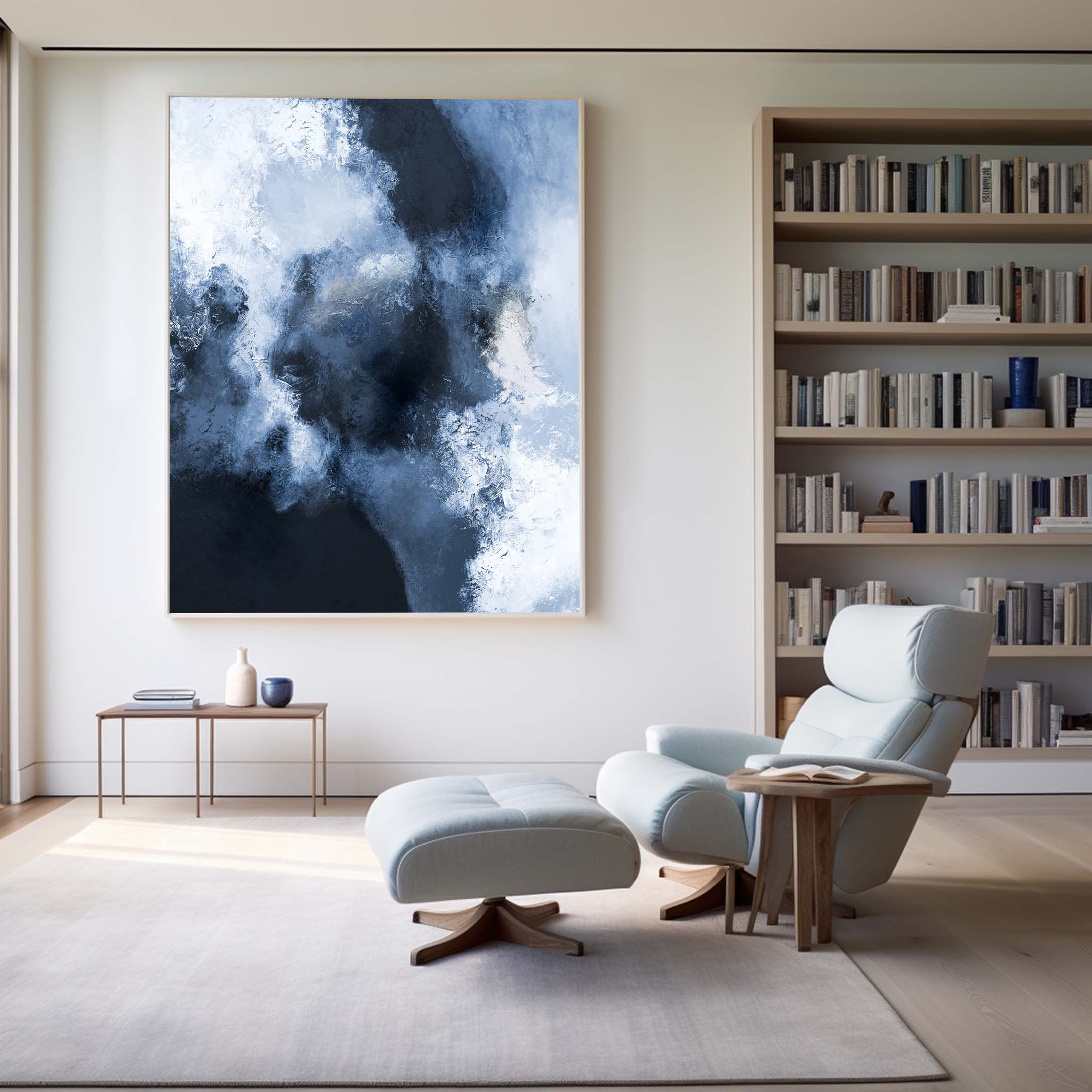 Blue White Abstract Art ABAV21 - Neutralighting